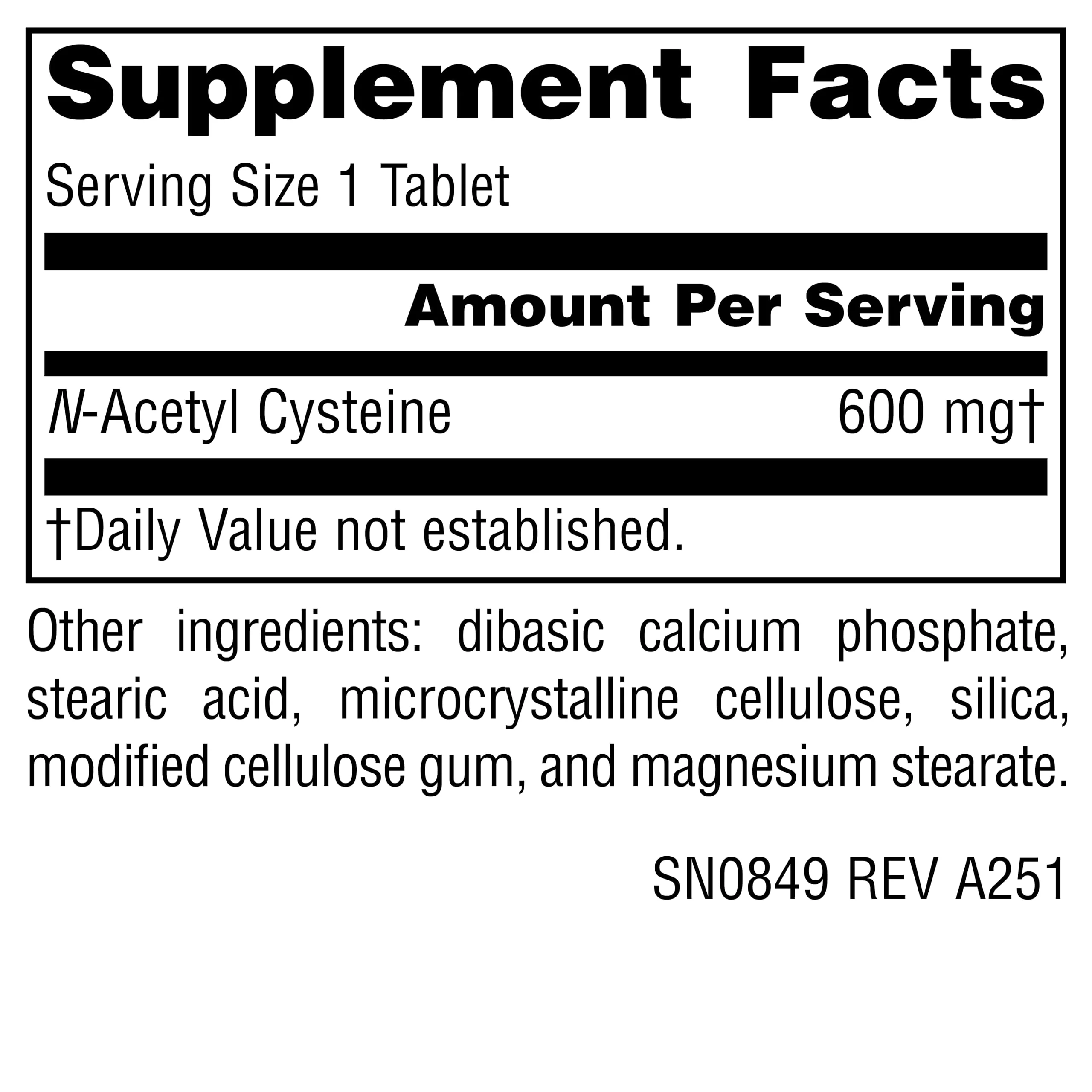 Source Naturals N-Acetyl Cysteine Antioxidant Support 600 mg Dietary Supplement That Supports Respiratory Health* - 30 Tablets - Image 5