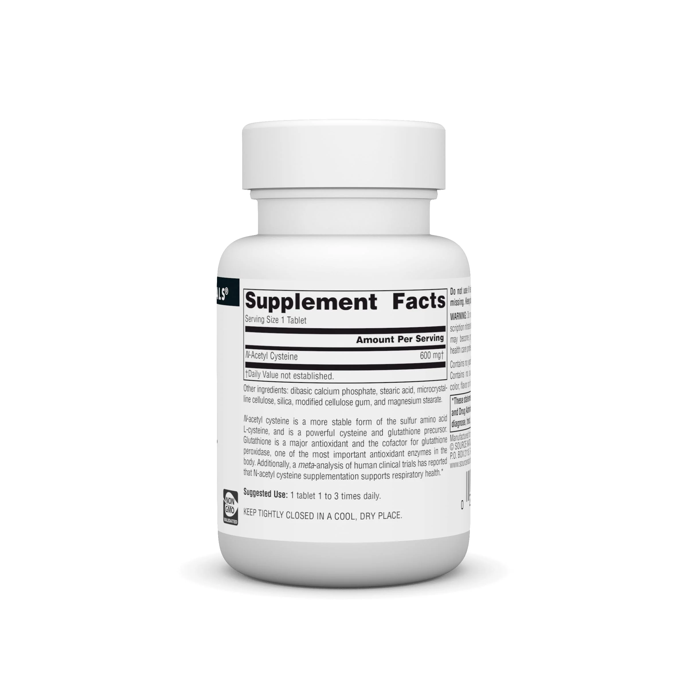 Source Naturals N-Acetyl Cysteine Antioxidant Support 600 mg Dietary Supplement That Supports Respiratory Health* - 30 Tablets - Image 7