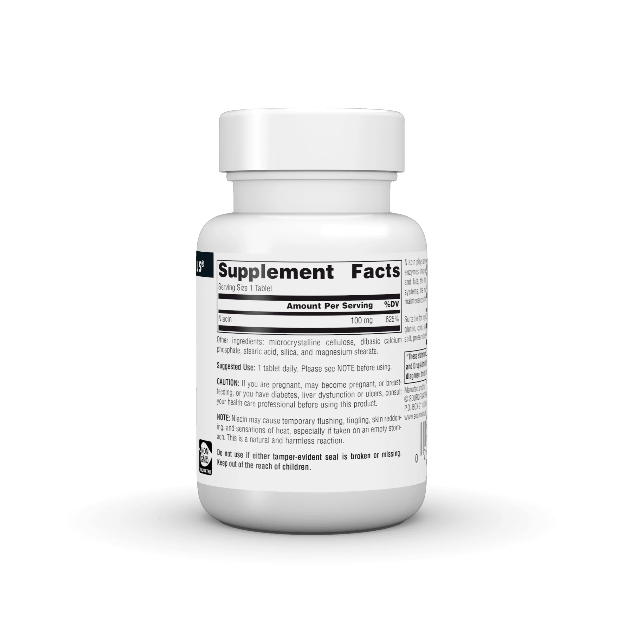 Source Naturals Niacin, Vitamin B-3, Non-GMO - 100 mg - 100 Tablets - Image 5