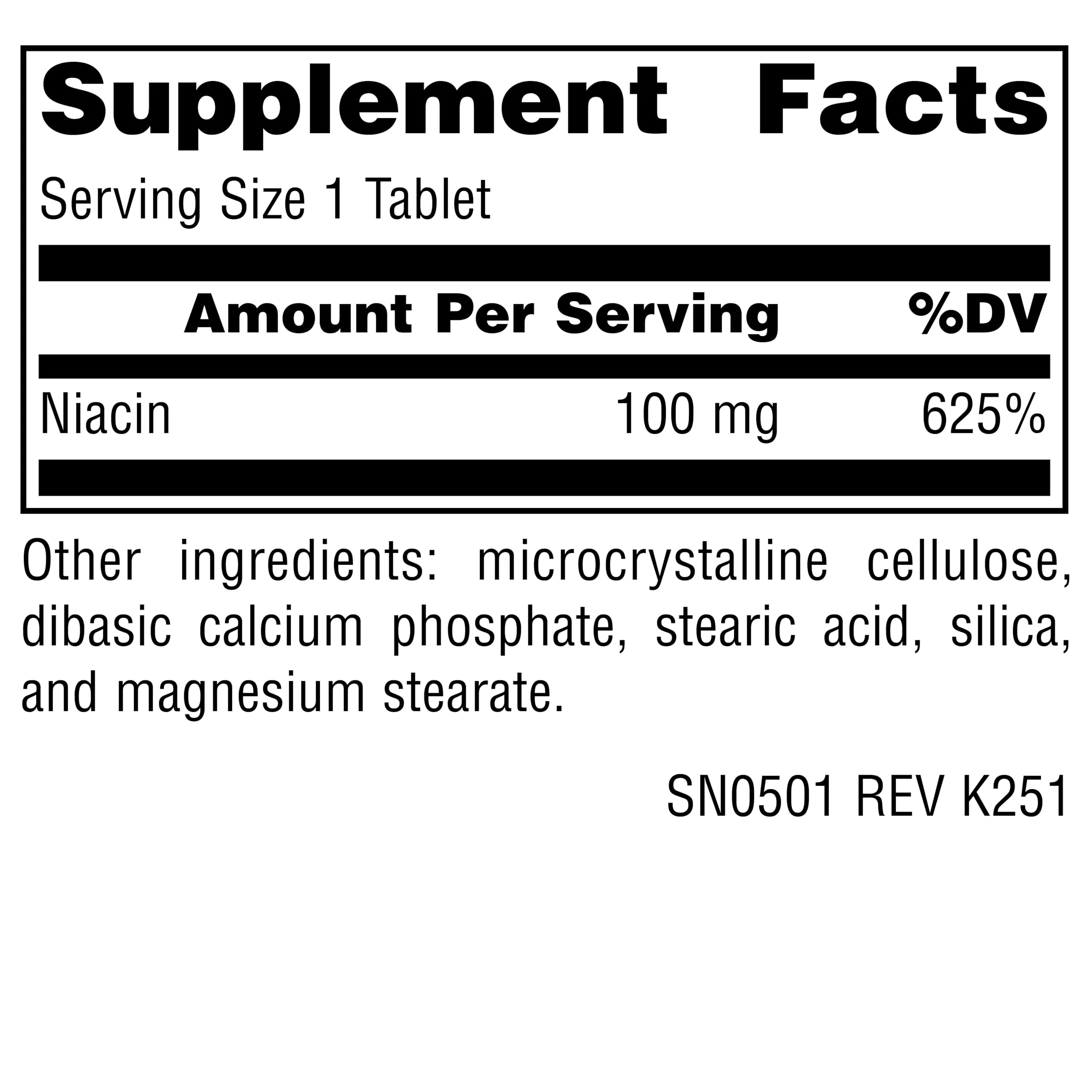 Source Naturals Niacin, Vitamin B-3, Non-GMO - 100 mg - 100 Tablets - Image 6