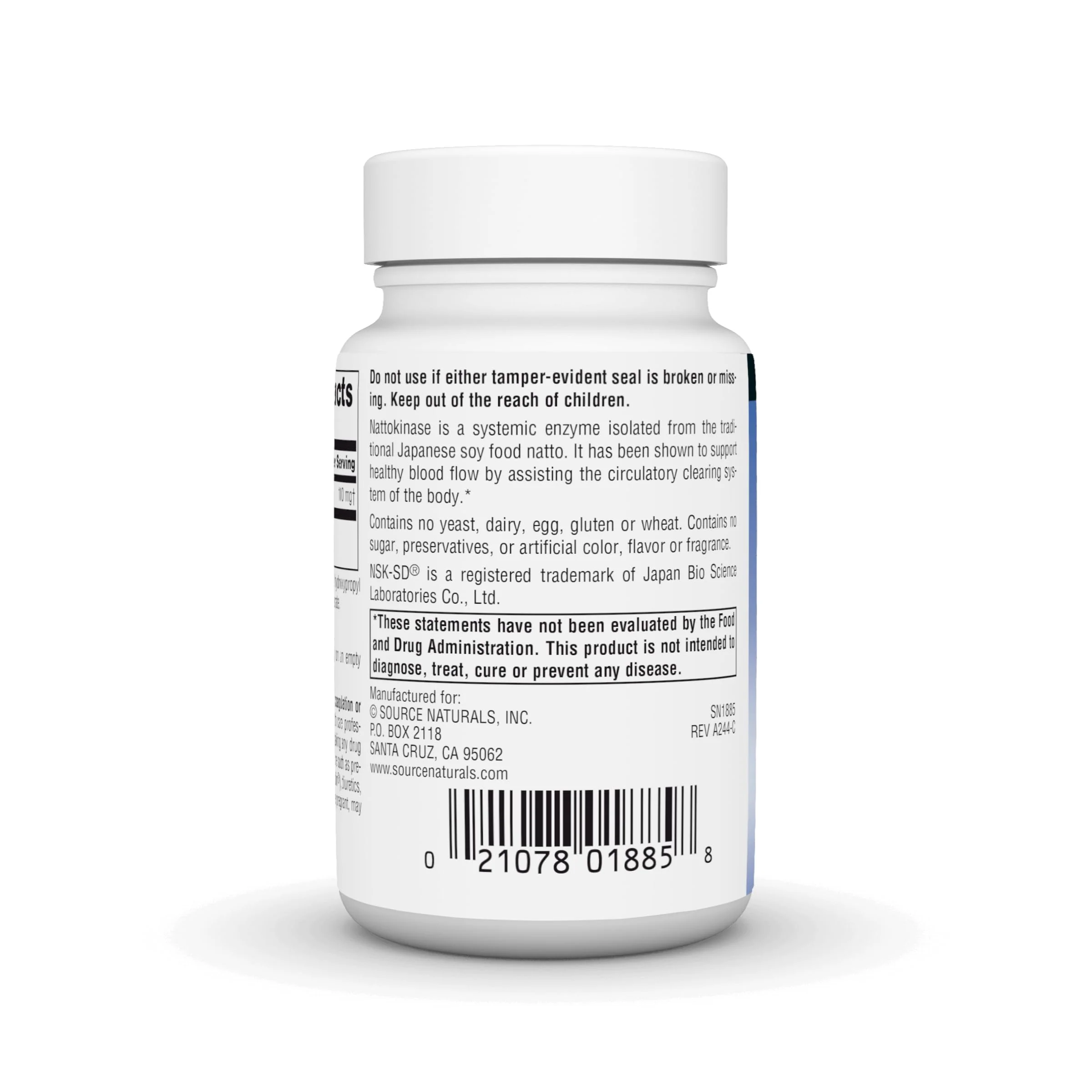 Source Naturals NSK-SD Nattokinase, Systemic Enzyme for Healthy Circulation* 100mg - 60 Vegan Capsules - Image 5