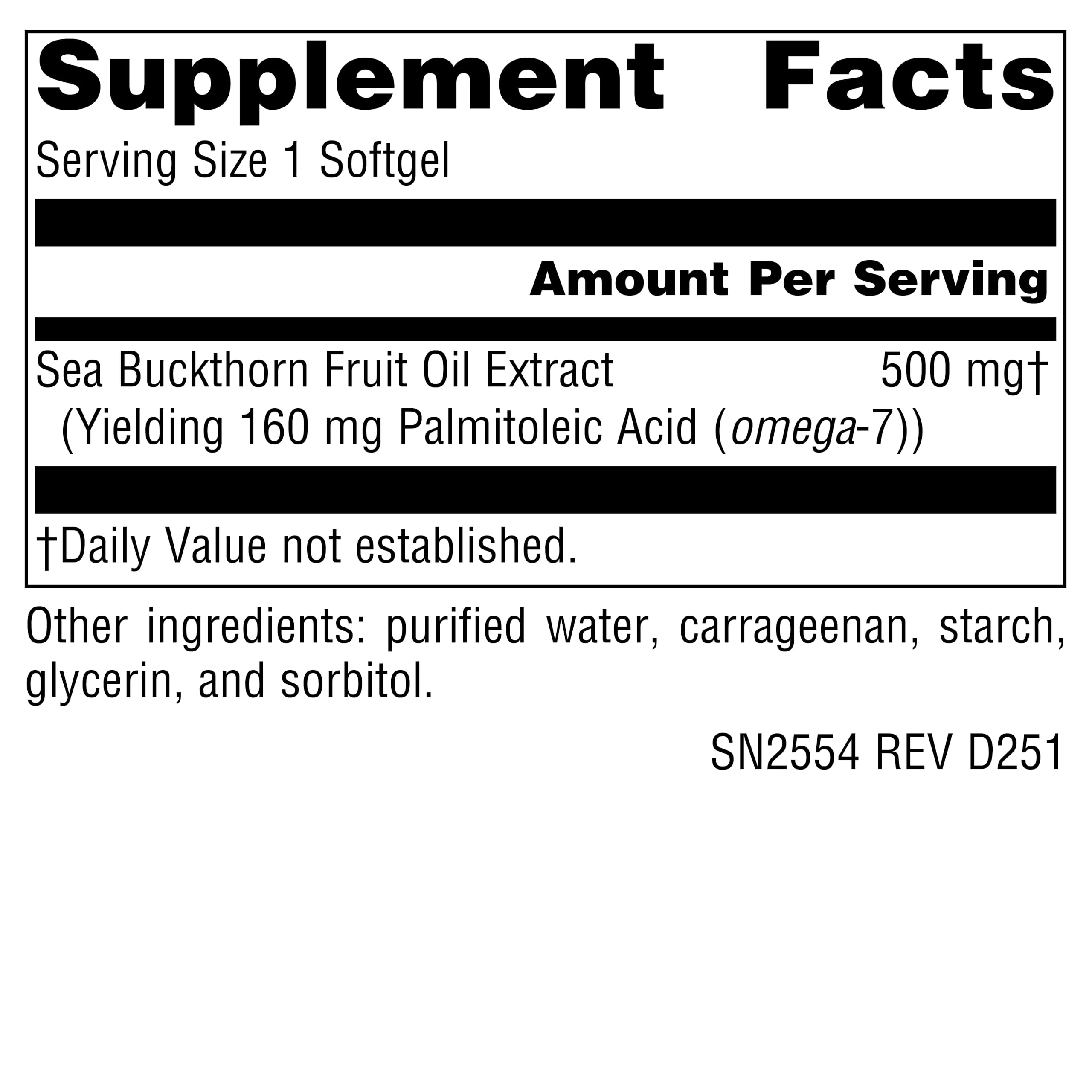 Source Naturals Omega-7 Sea Buckthorn Fruit Oil, Non-GMO, Vegan-Sourced for Health and Vitality* - 60 Vegan Softgels - Image 4