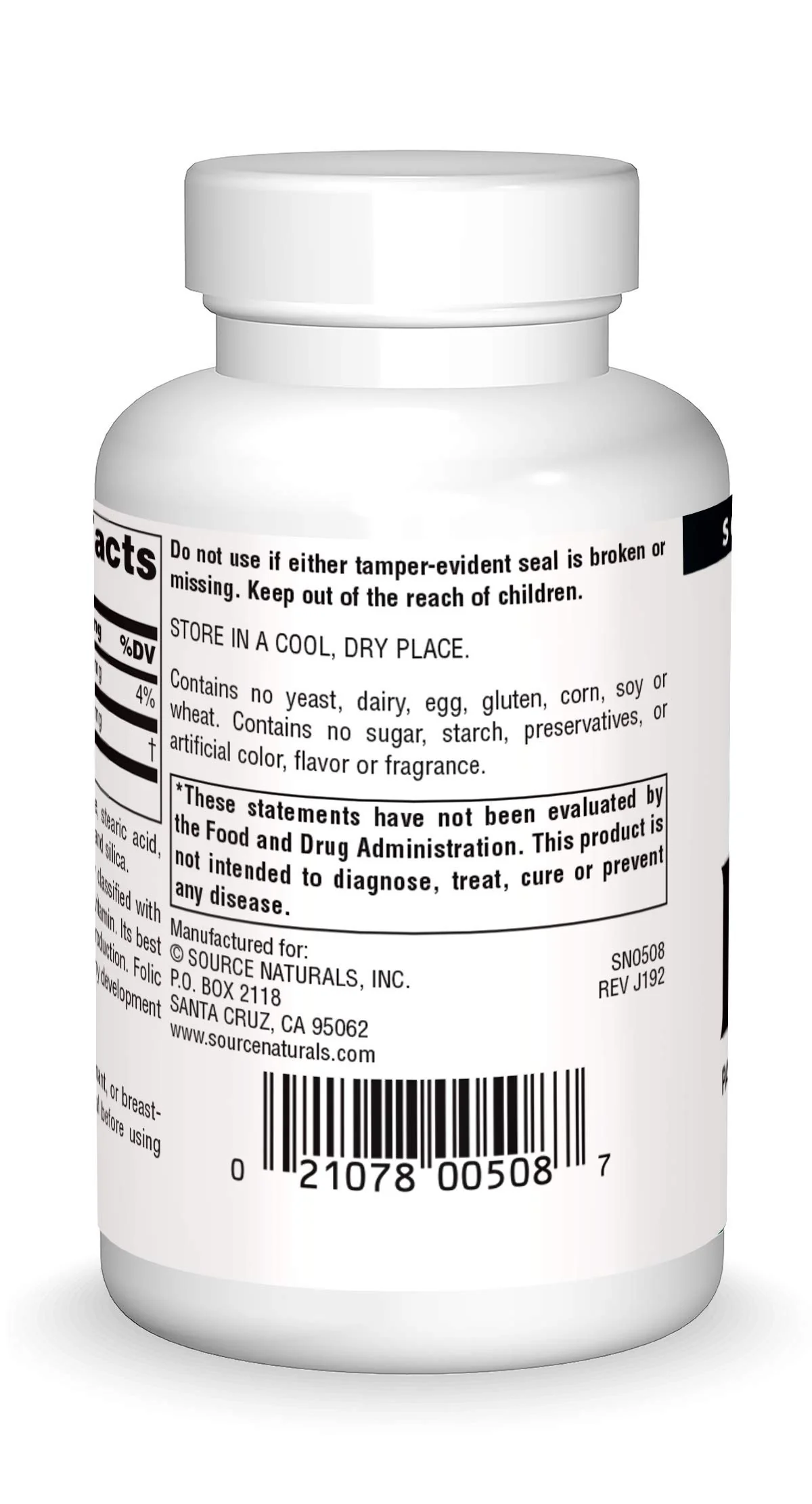 Source Naturals PABA, para-Amino Benzoic Acid, 100 mg Dietary Supplement - 250 Tablets - Image 5