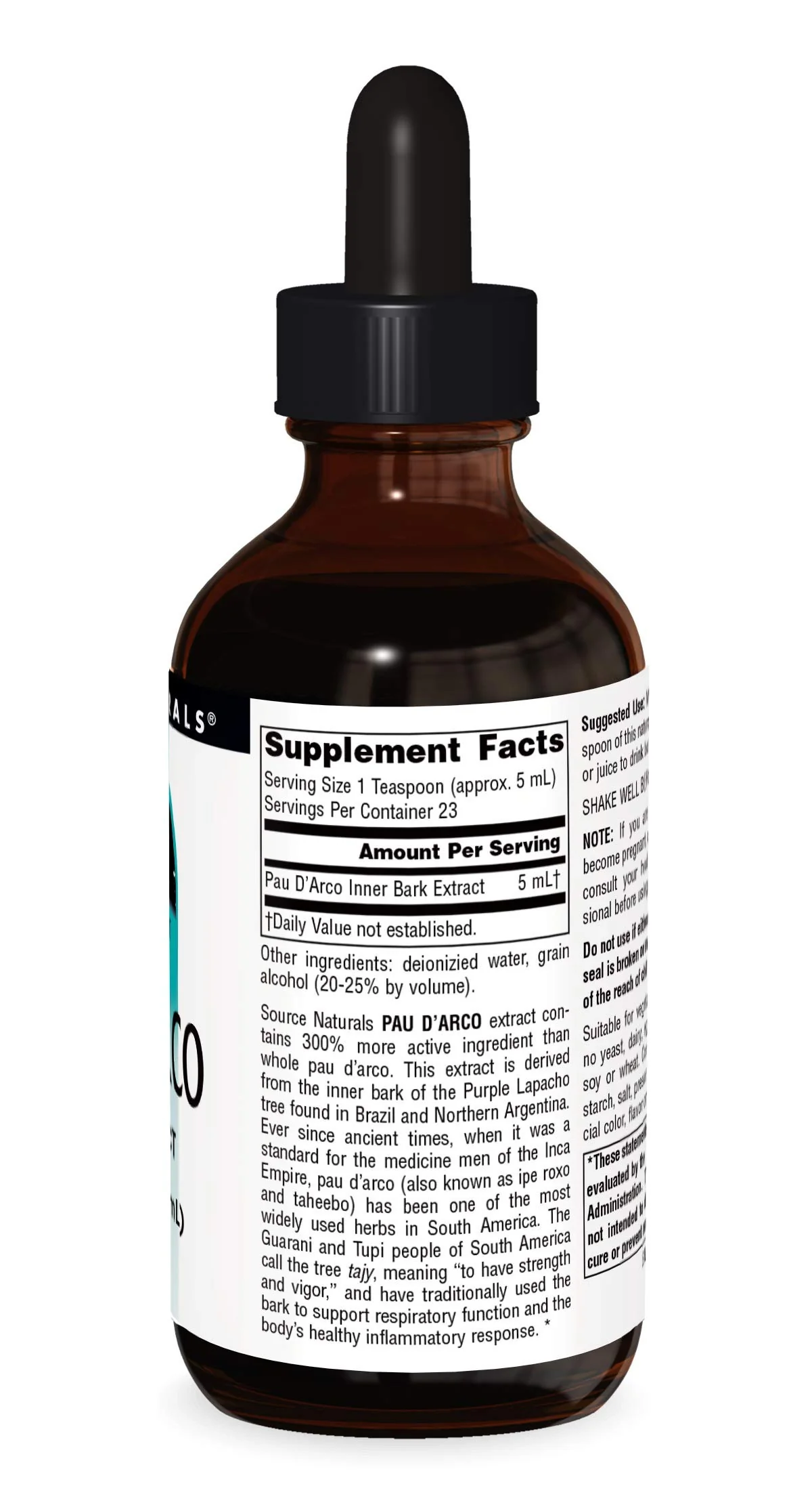 Source Naturals PAU D'Arco Liquid Extract, Support Resriotory Function and the Body's Healthy Inflammatory Response* | Dietary Supplement |1 Bottle | 4 Fluid oz. - Image 4