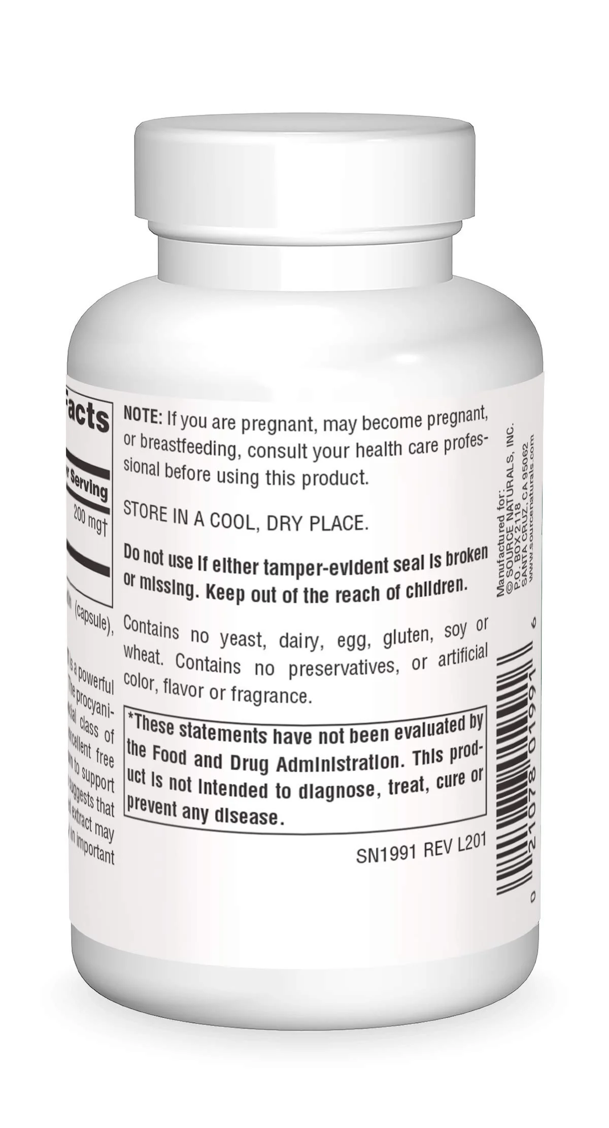 Source Naturals Proanthodyn Grape Seed Extract, Antioxidant Protection, Supports a Healthy Aging Brain*, 200 mg - 90 Capsules - Image 5