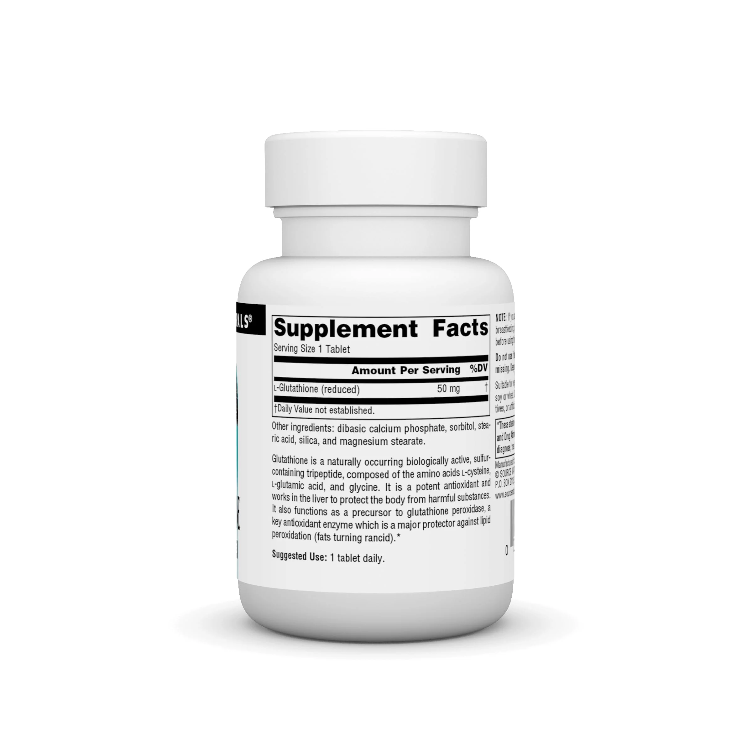 Source Naturals Reduced Glutathione, Supplement for Liver Support* - 50mg - 60 Tablets - Image 6