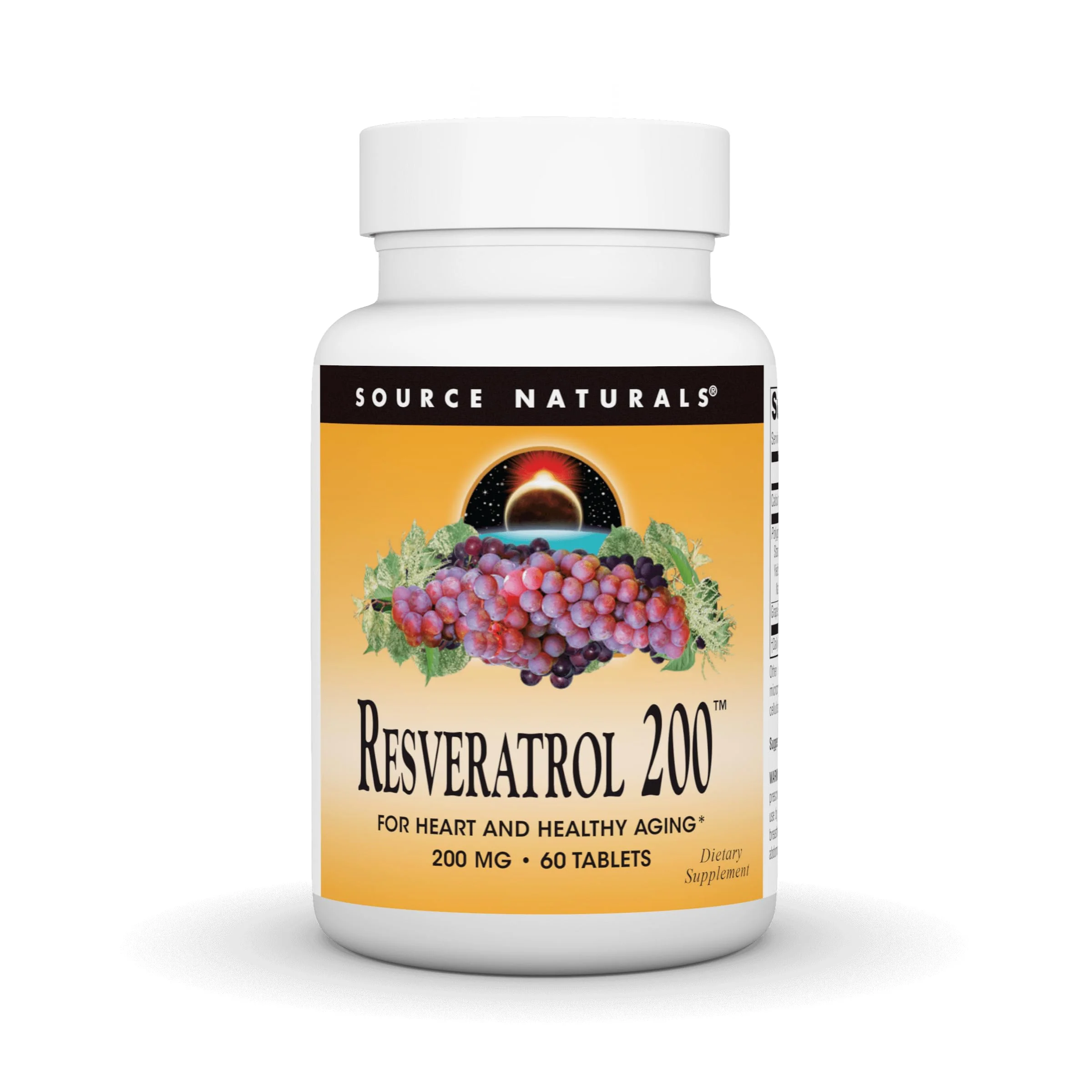 Source Naturals Resveratrol, for Heart and Healthy Aging* 200 mg - 60 Tablets
