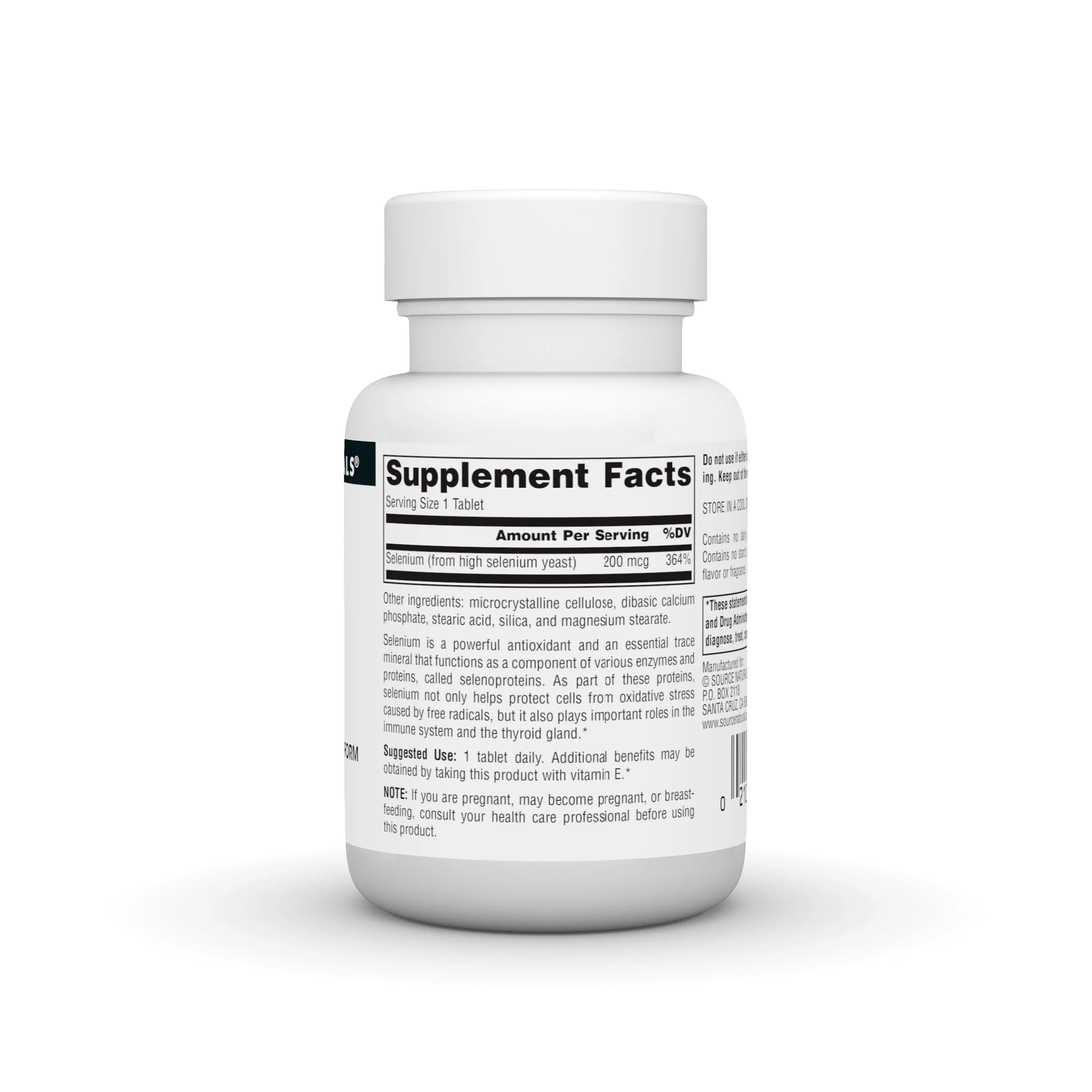 Source Naturals Selenium, Organically Bound Food-Form Antioxidant*, 200 mcg - 60 Tablets - Image 6