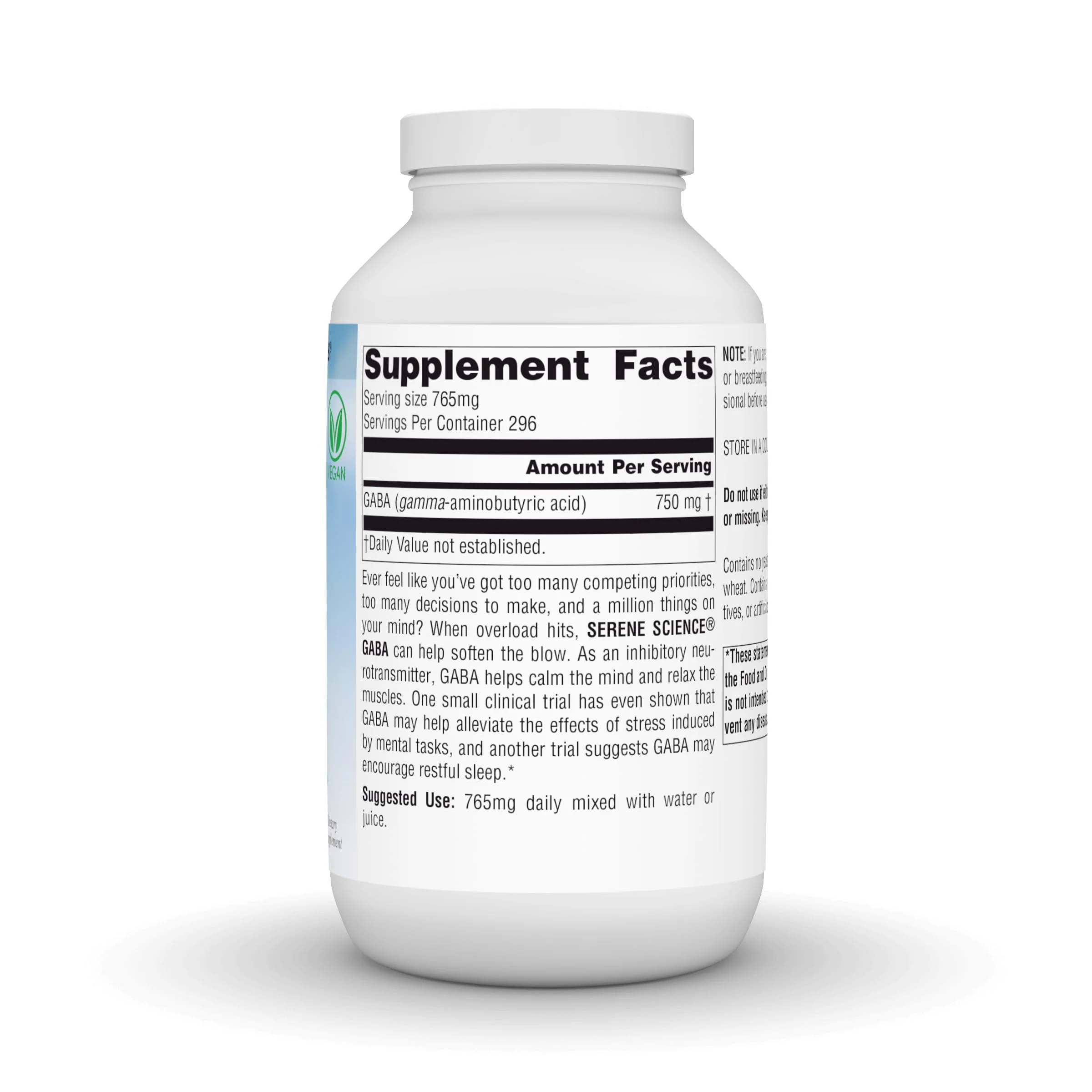 Source Naturals Serene Science GABA,Calm Mind* - 750 mg - 8 oz Powder - Image 5