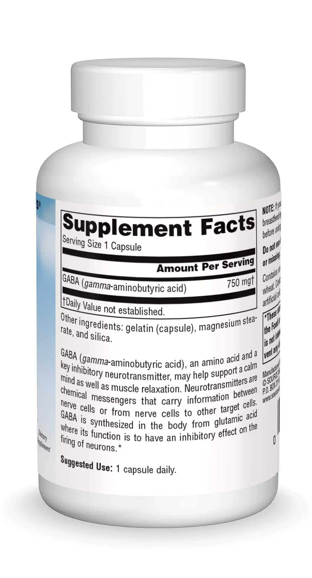 Source Naturals Serene Science GABA, for a Calm Mind, 750mg - 45 Capsules - Image 5