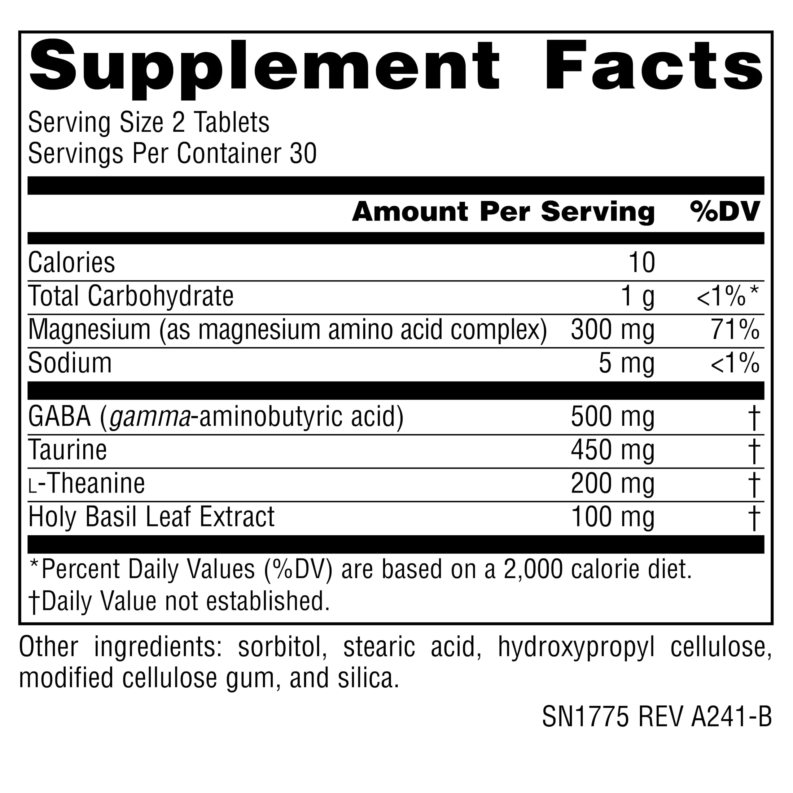 Source Naturals Serene Science L-Theanine with Magnesium and GABA - 60 Tablets - Image 4