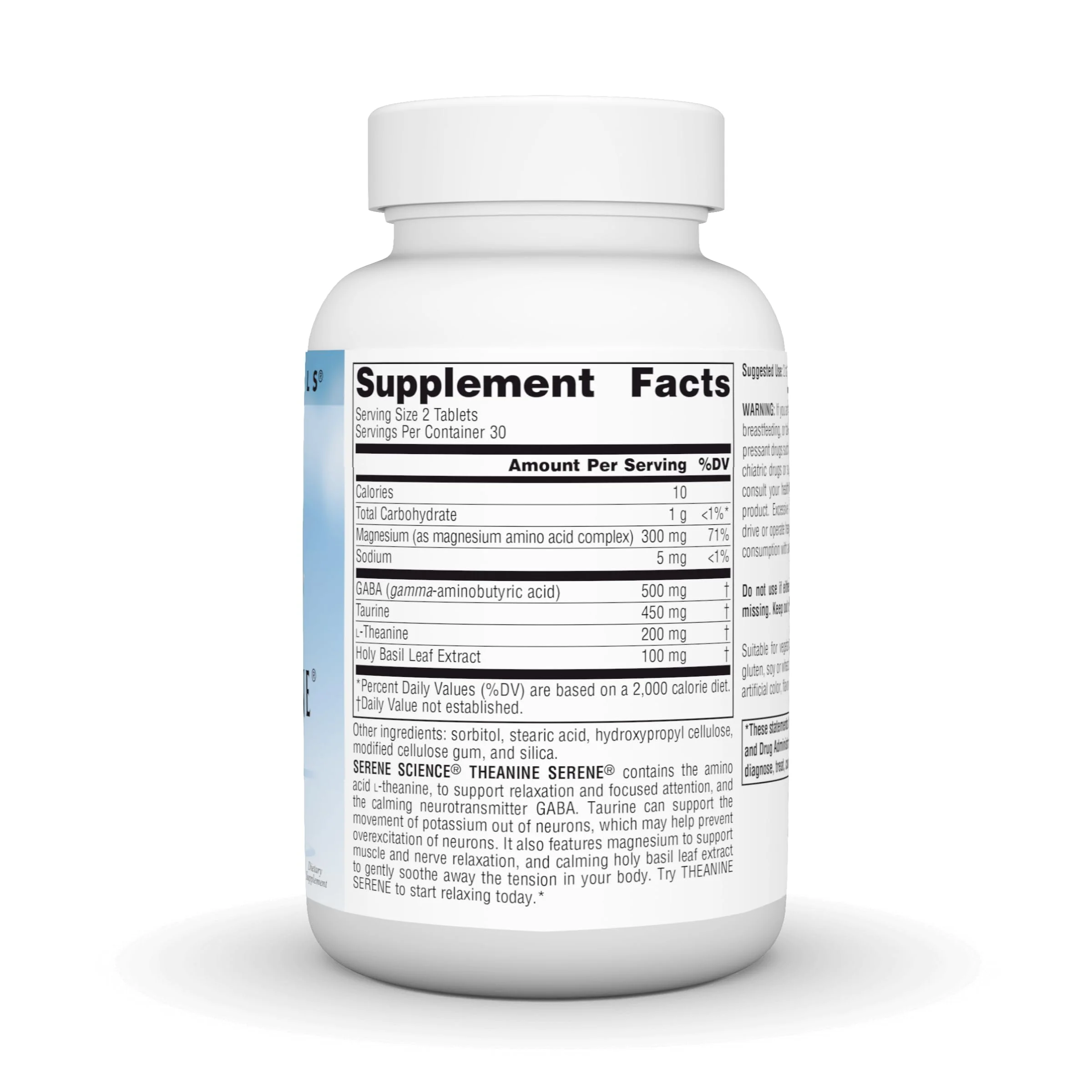 Source Naturals Serene Science L-Theanine with Magnesium and GABA - 60 Tablets - Image 7