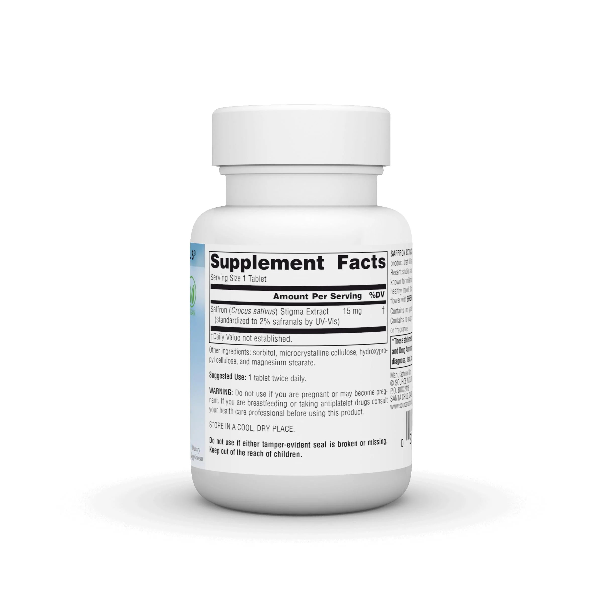 Source Naturals Serene Science Saffron Extract, for Mood Support* - 15 mg - 60 Tablets - Image 5