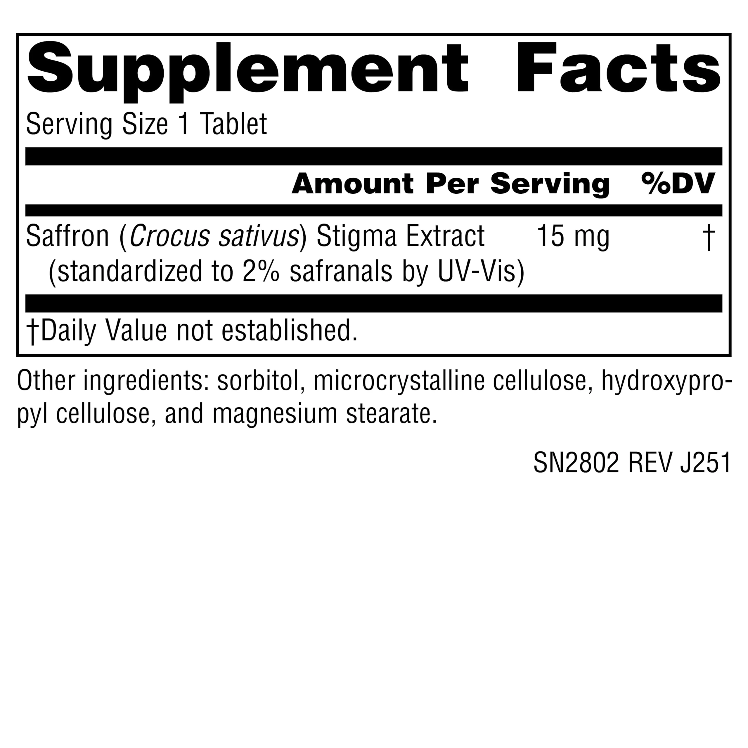 Source Naturals Serene Science Saffron Extract, for Mood Support* - 15 mg - 60 Tablets - Image 6
