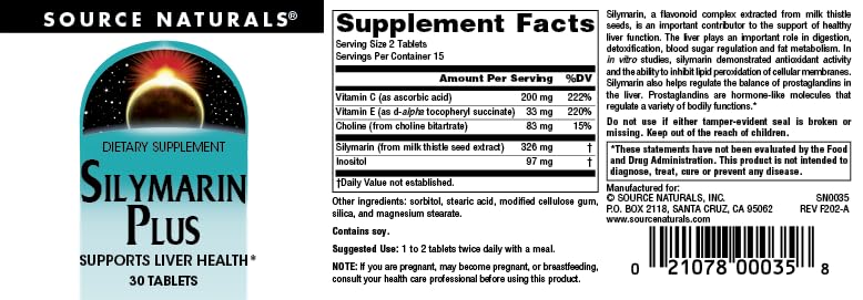 Source Naturals Silymarin Plus, Supports Liver Health* - 30 Tablets - Image 4