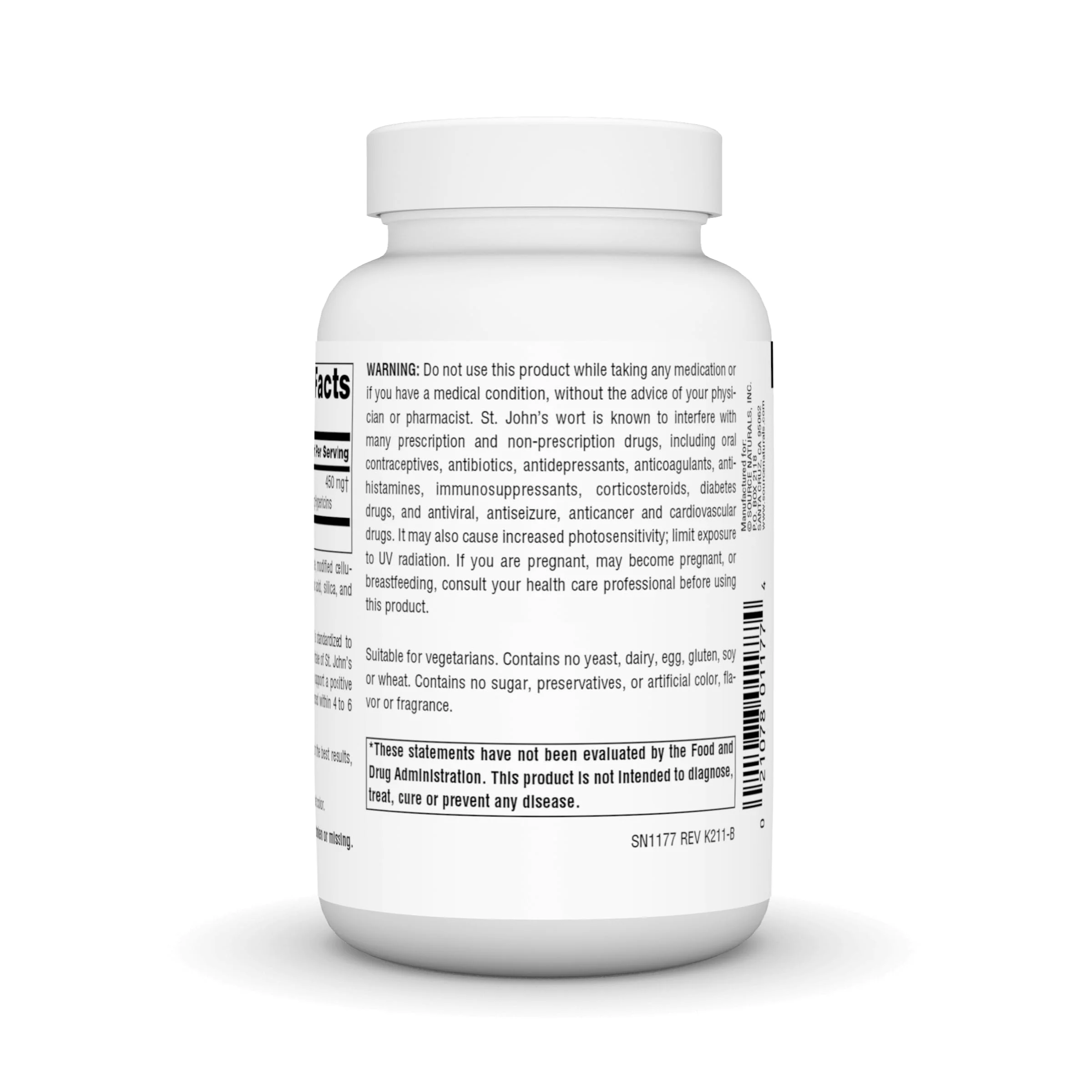 Source Naturals St. John's Wort 450 mg Supports a Positive Mental Outlook - 180 Tablets - Image 4