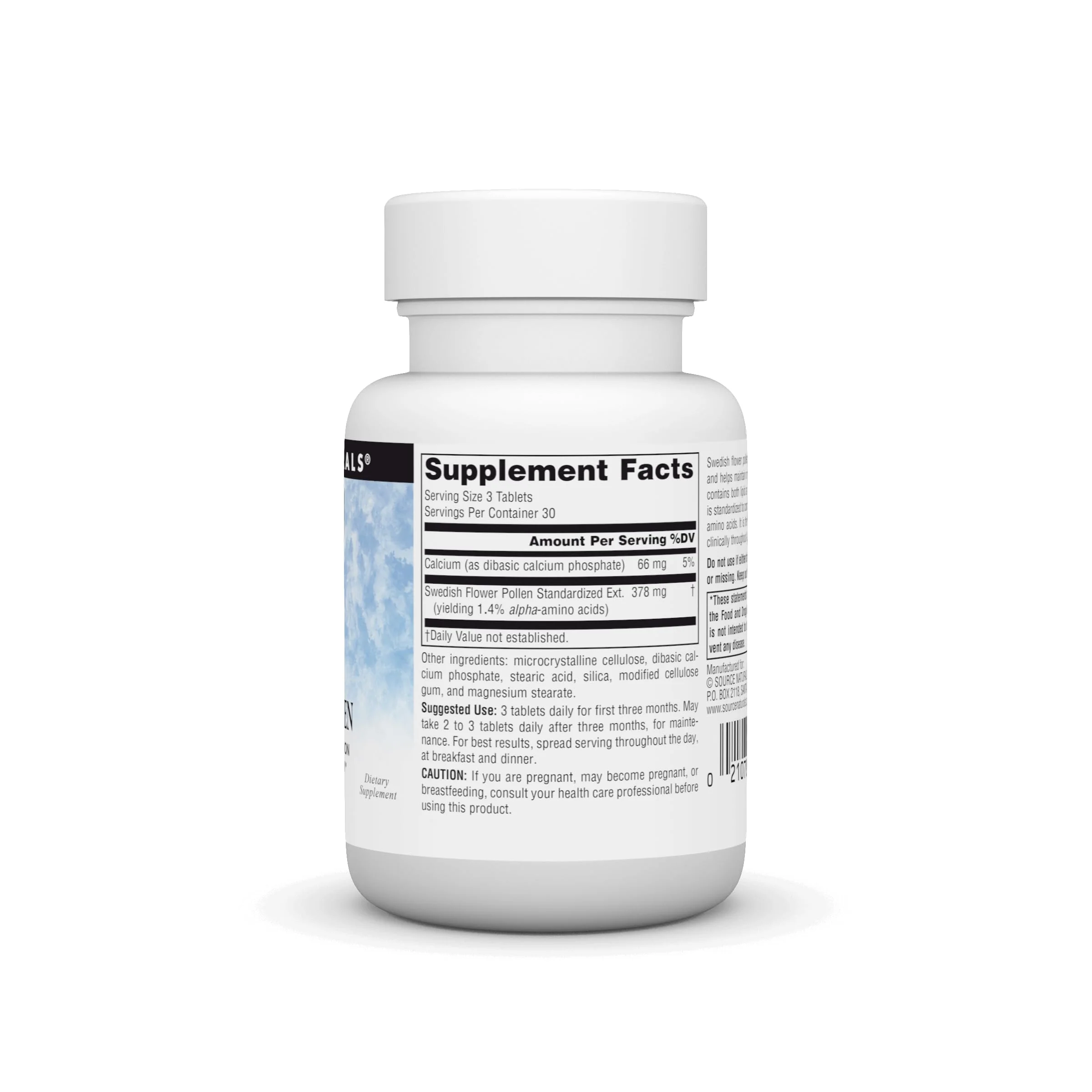 Source Naturals Swedish Flower Pollen Supports Prostate Function and Healthy Urine Flow* - 90 Tablets - Image 4