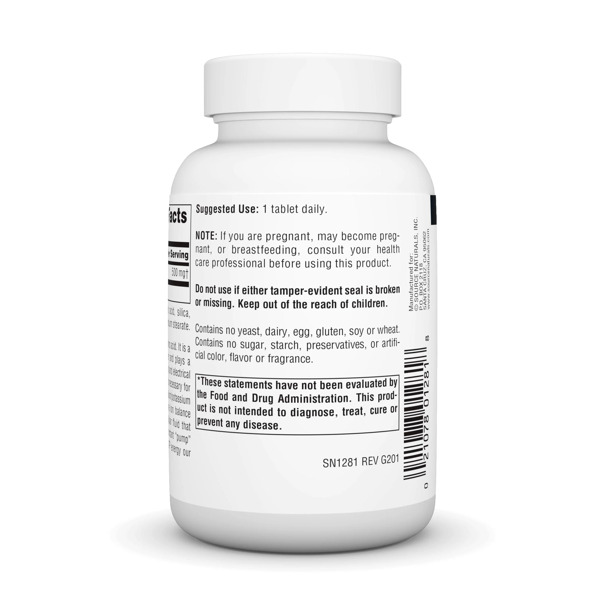 Source Naturals Taurine Calming Neurotransmitter* 500 mg Tabs, 120 ct - Image 4