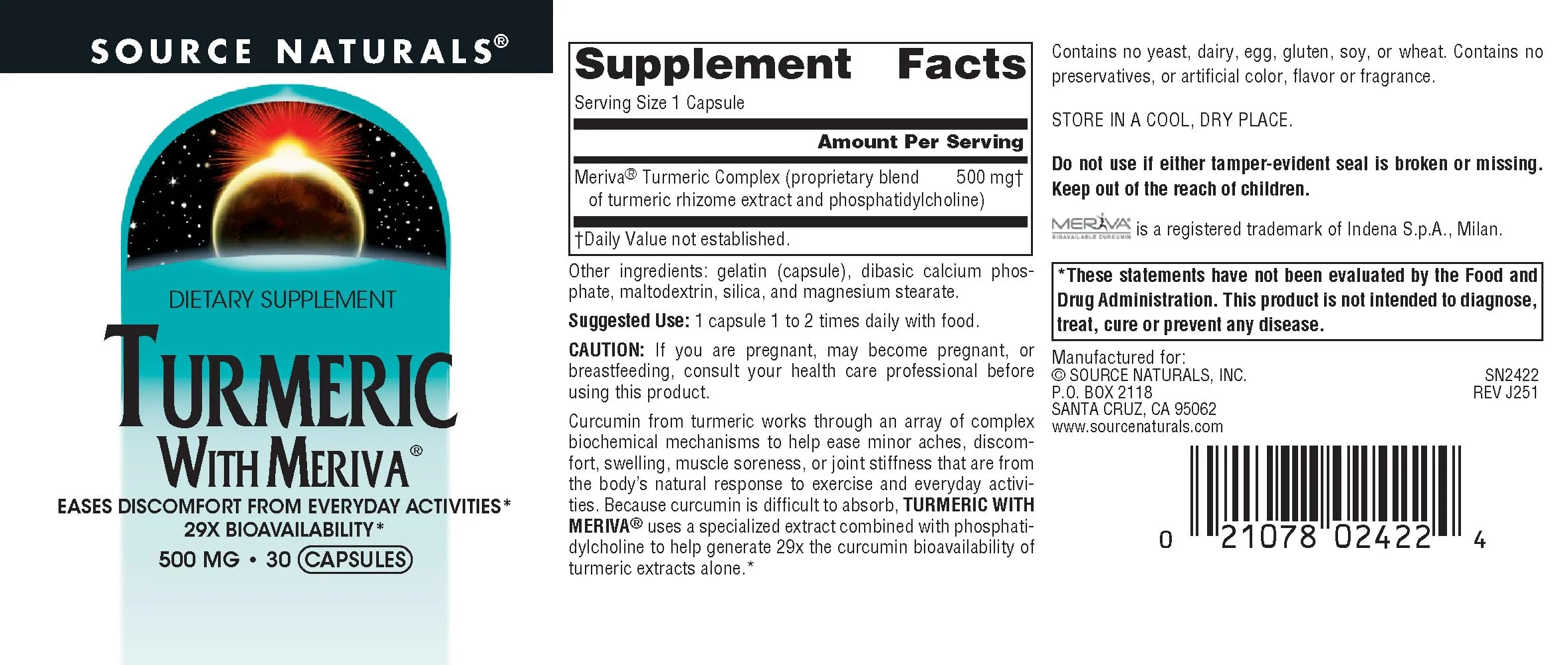Source Naturals Turmeric with Meriva - 500mg, 30 Capsules - Image 5