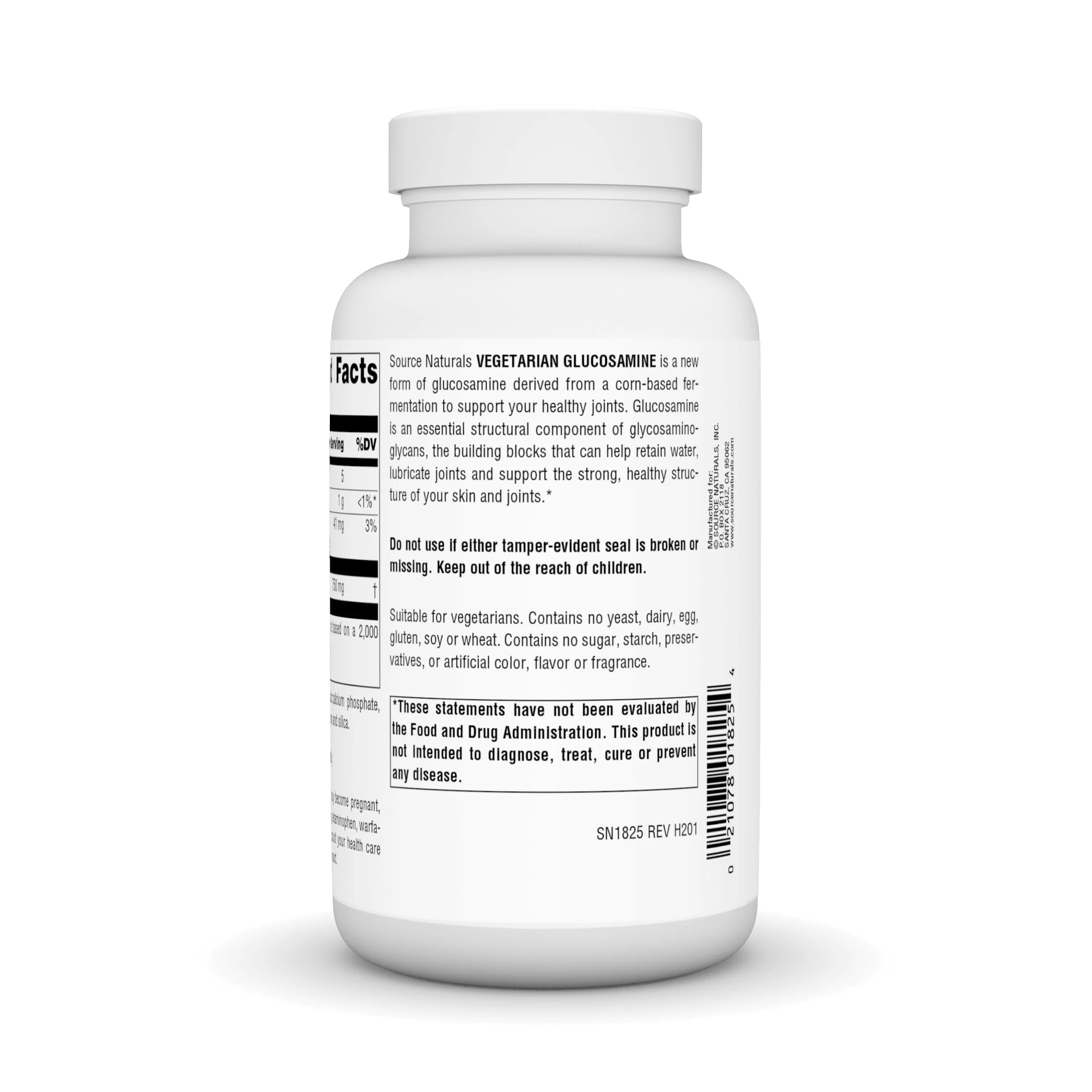 Source Naturals Vegetarian Glucosamine, Promotes Healthy Joints*, 750 mg - 120 Tablets - Image 5
