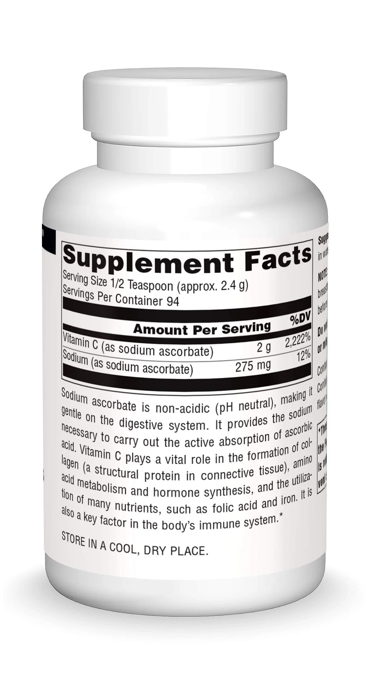 Source Naturals Vitamin C Sodium Ascrobate Crystal, Immune Support* - 8 oz. Crystals - Image 4