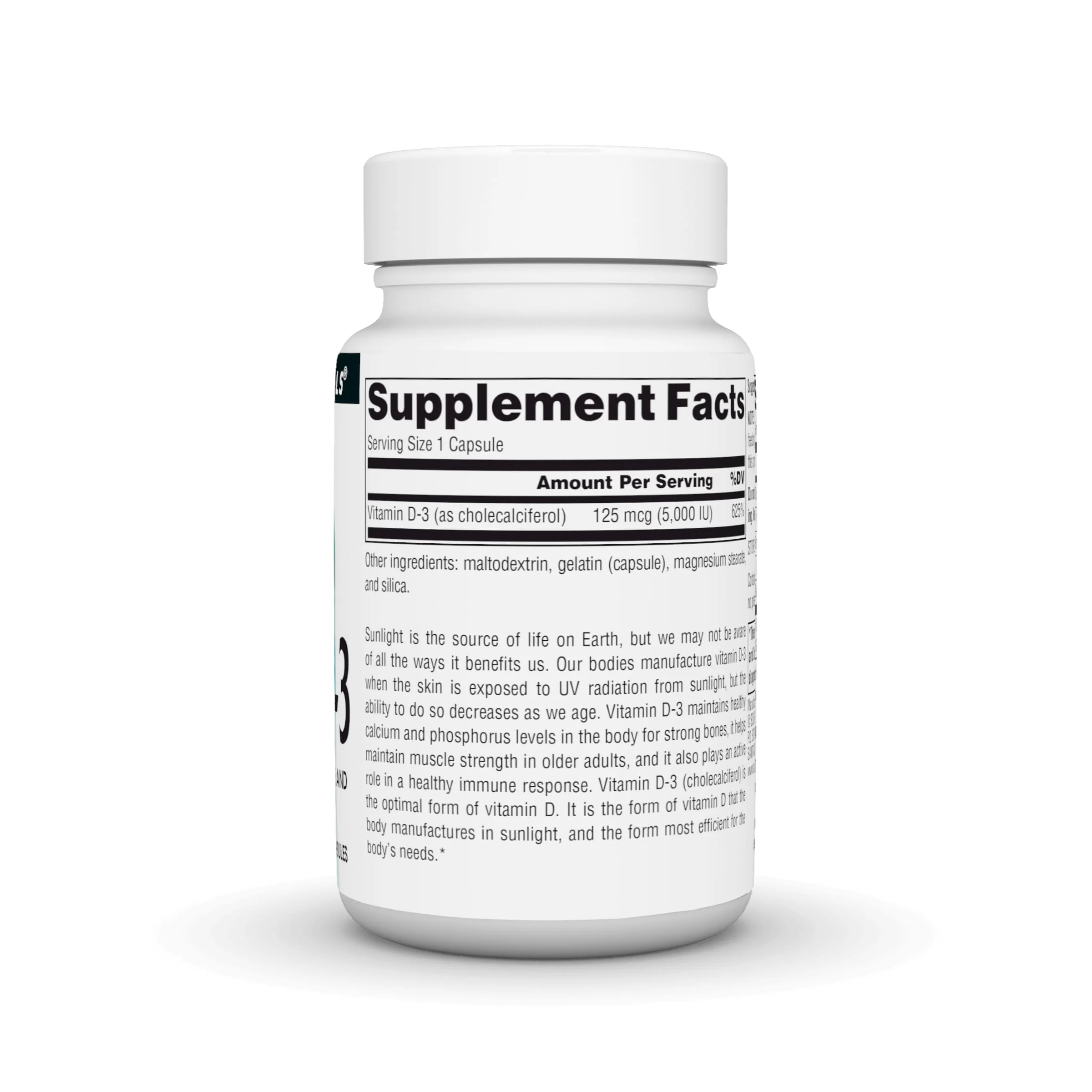 Source Naturals Vitamin D-3 Bioactive Form for Bone & Immune Health* 5000 iu - 60 Capsules - Image 2