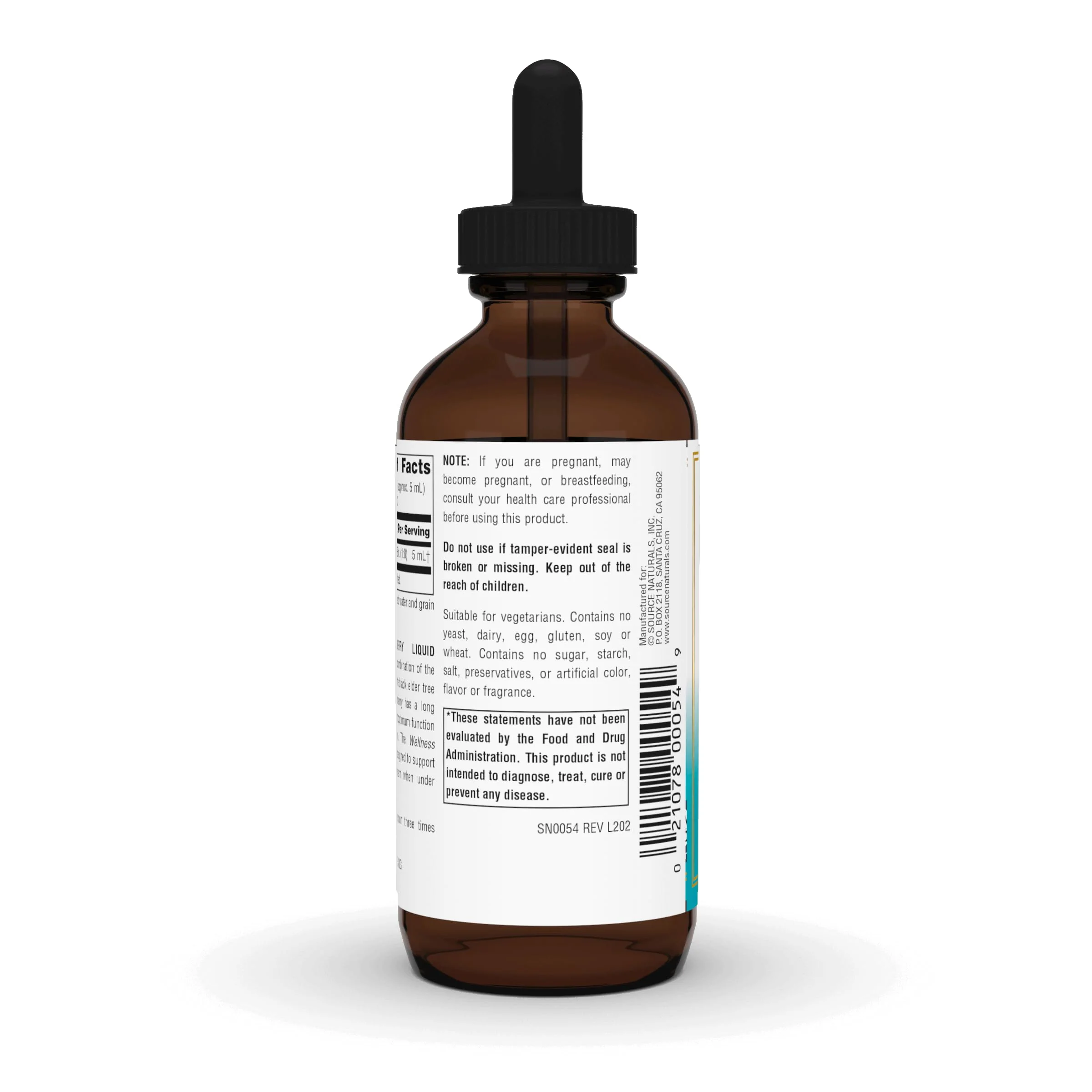 Source Naturals Wellness Elderberry Liquid Extract, for Immune System Support* - Sambucus nigra - 4 Fluid oz - Image 5