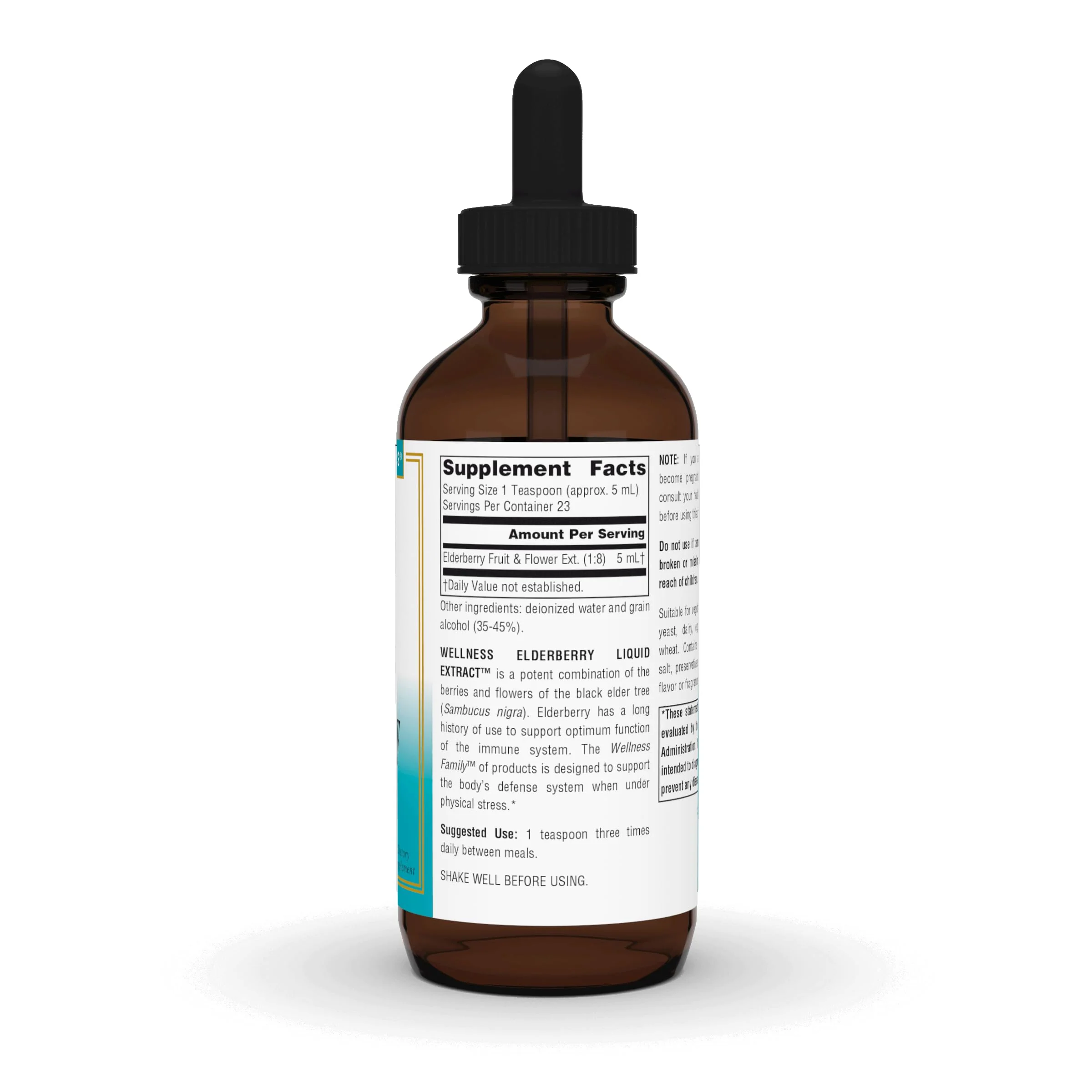 Source Naturals Wellness Elderberry Liquid Extract, for Immune System Support* - Sambucus nigra - 4 Fluid oz - Image 6