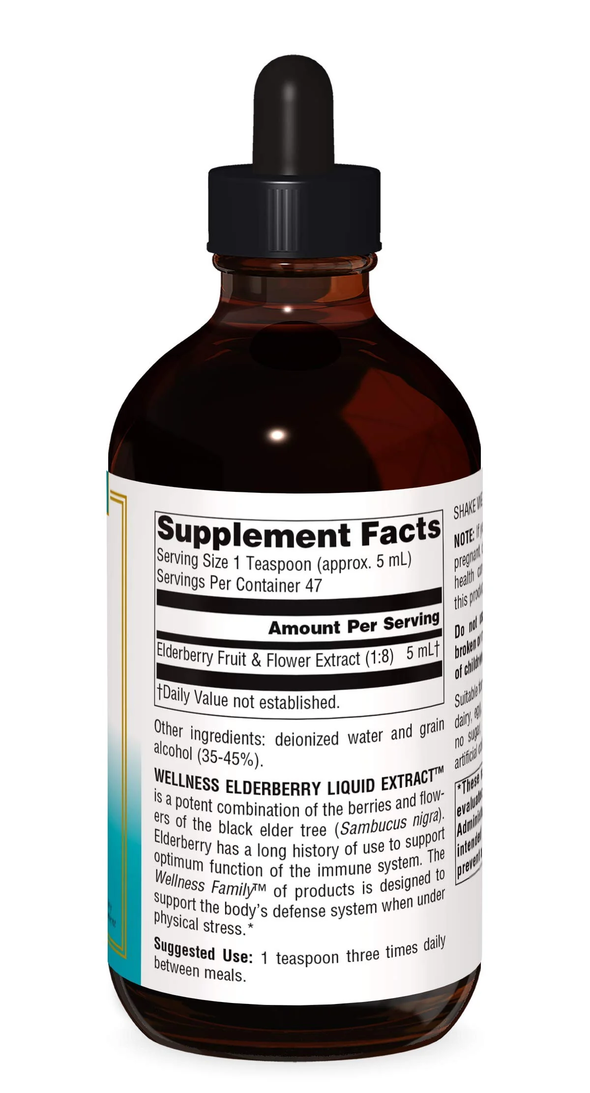 Source Naturals Wellness Elderberry Liquid Extract for Immune System Support - Sambucus nigra - 8 Fluid oz - Image 5