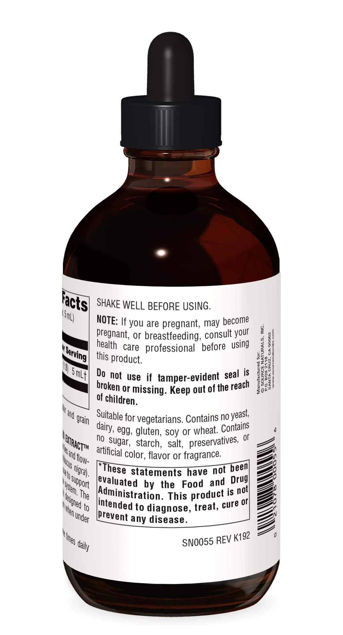 Source Naturals Wellness Elderberry Liquid Extract for Immune System Support - Sambucus nigra - 8 Fluid oz - Image 6