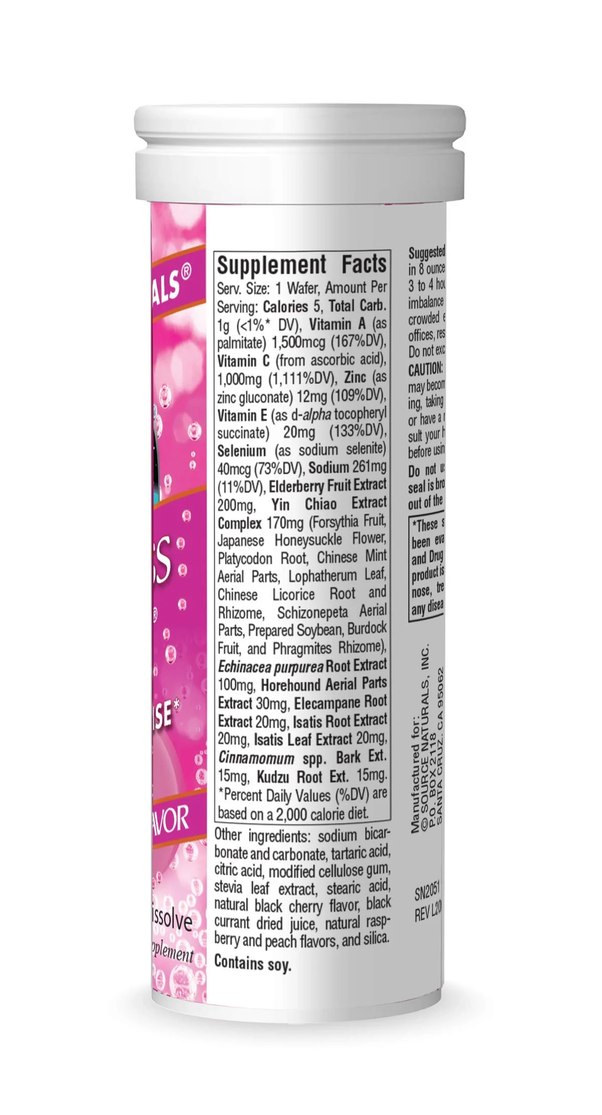 Source Naturals Wellness Fizz, Natural Berry Flavor - 10 Wafers - Image 4