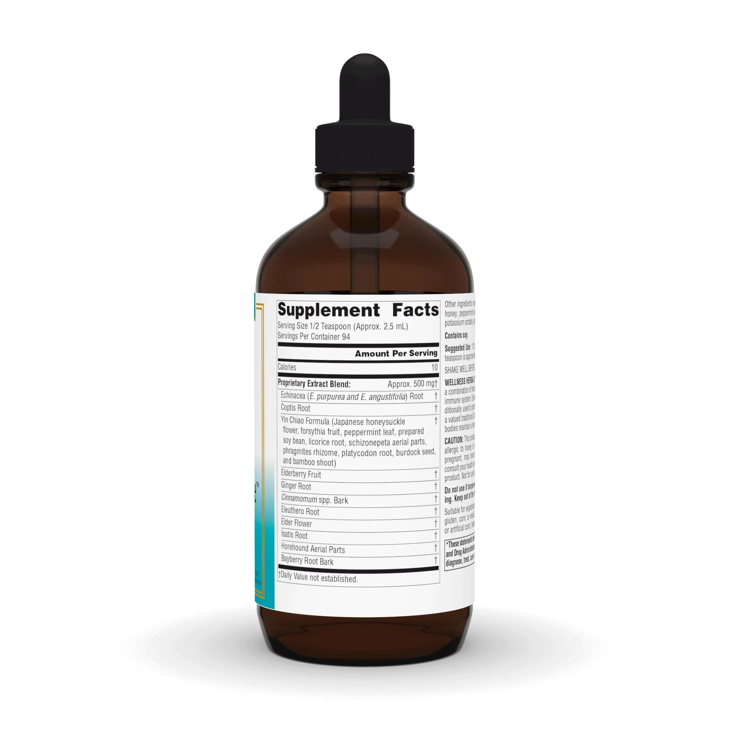 Source Naturals Wellness Herbal Resistance Liquid - Immune System Support with Echinacea, Coptis & Yin Chiao - 8 Fluid oz - Image 2