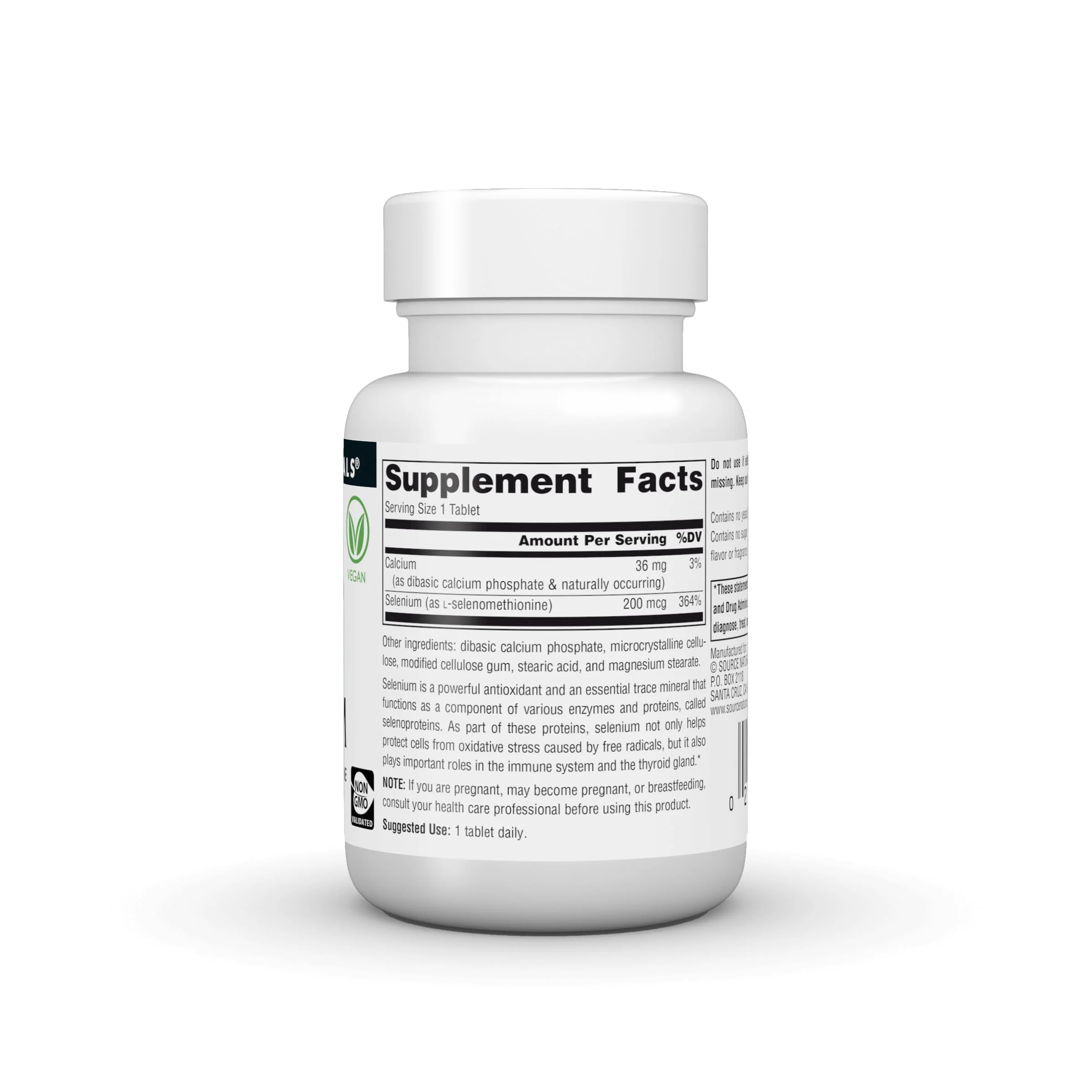 Source Naturals Yeast Free Selenium, from l-Selenomethionine, Non-GMO Validated, 200 mcg - 120 Vegan Tablets - Image 4