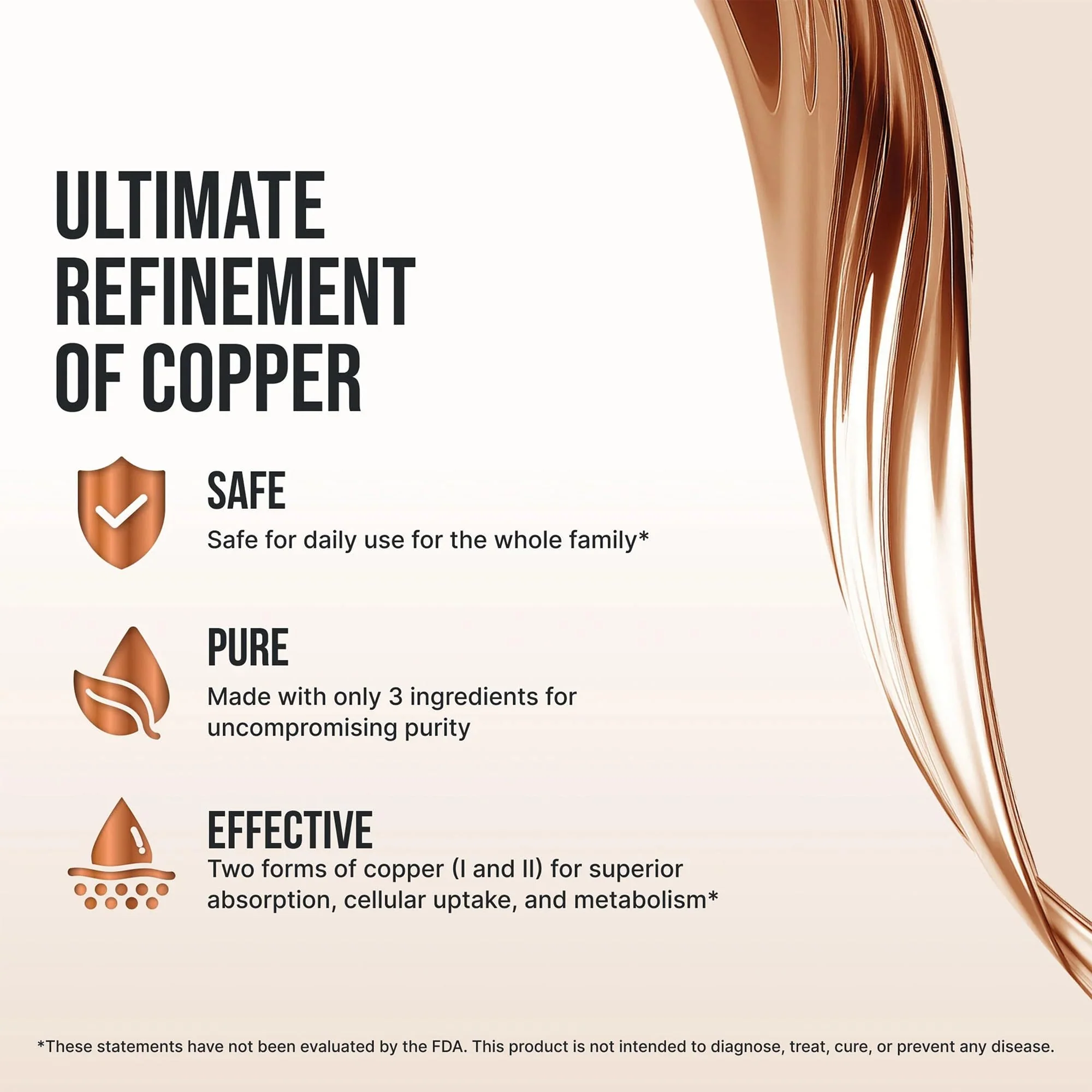 Sovereign Copper Bio-Active Copper Hydrosol, Daily+ 4-in-1 Wellness Supplement for Joint, Bone, Hair, Skin and Nails, Cardiovascular Health, Energy and Metabolic Health Support, 16 fl oz (473mL) - Image 3