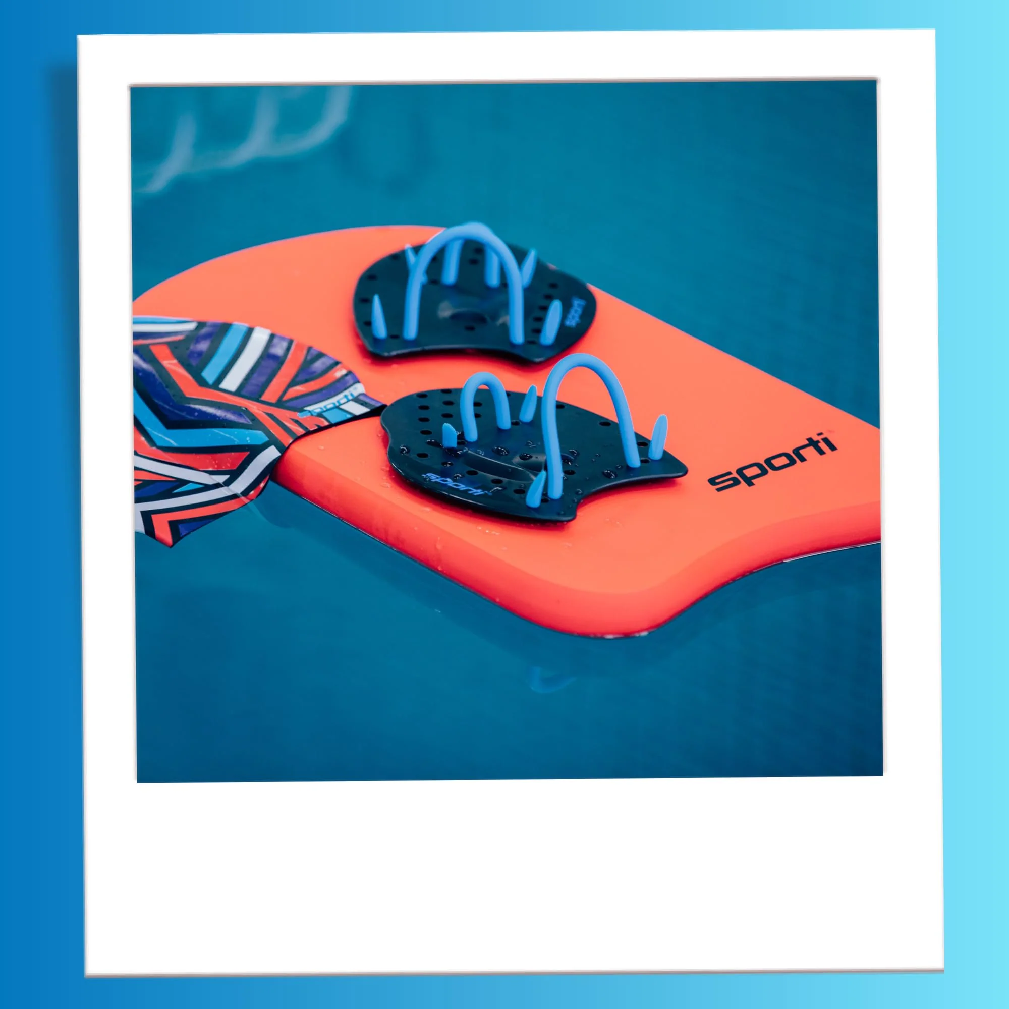 Sporti Power Swim Paddles - Swimming Training Hand Paddles - Adjustable Straps - Lap Swimming Gear (Small, Black) - Image 3
