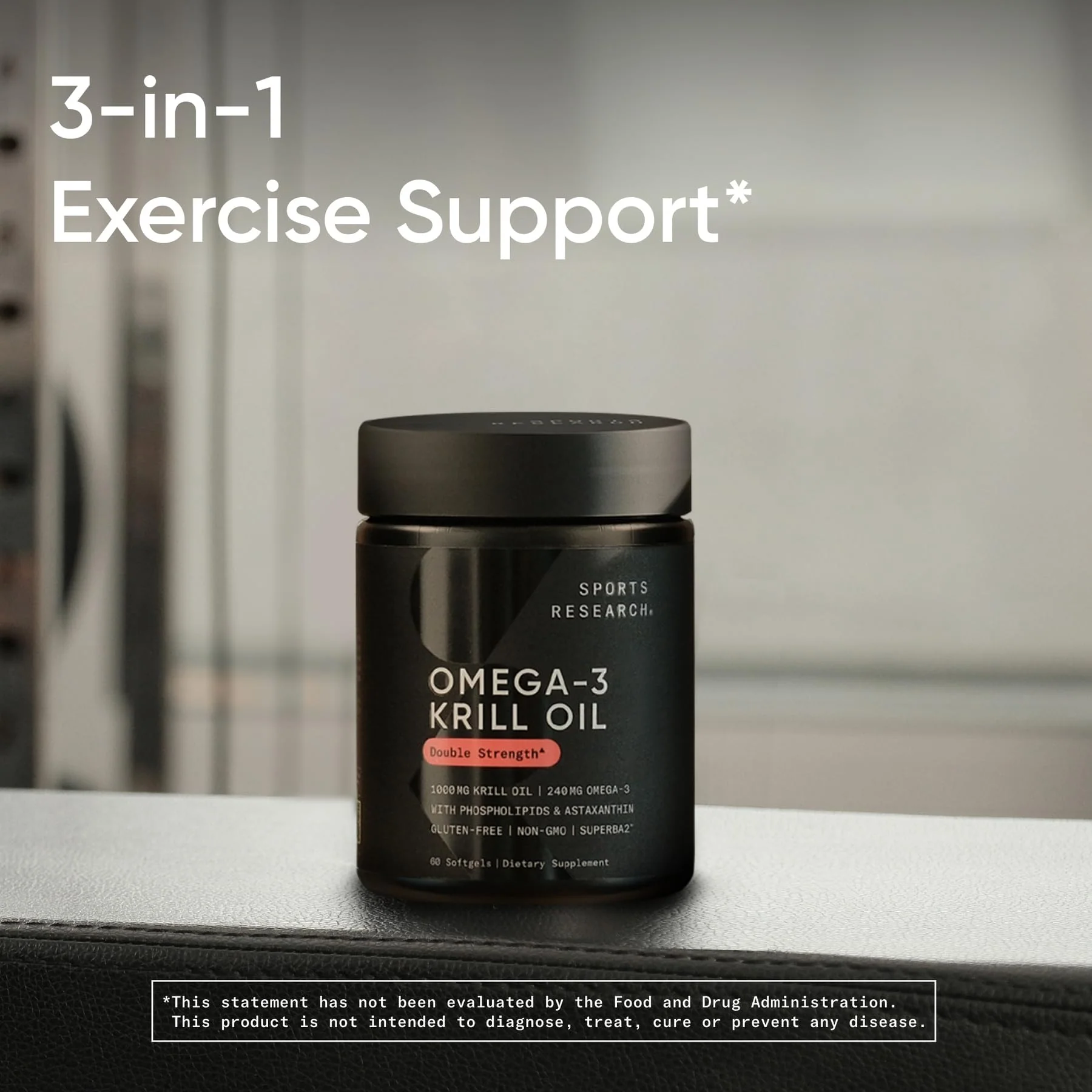 Sports Research® Omega-3 Krill Oil 1000mg (Double Strength) - Pure Antarctic Superba Krill w/Choline, Phospholipids & Astaxanthin - MSC Certified Sustainable · Non-GMO · Gluten Free - 30 Softgels - Image 4