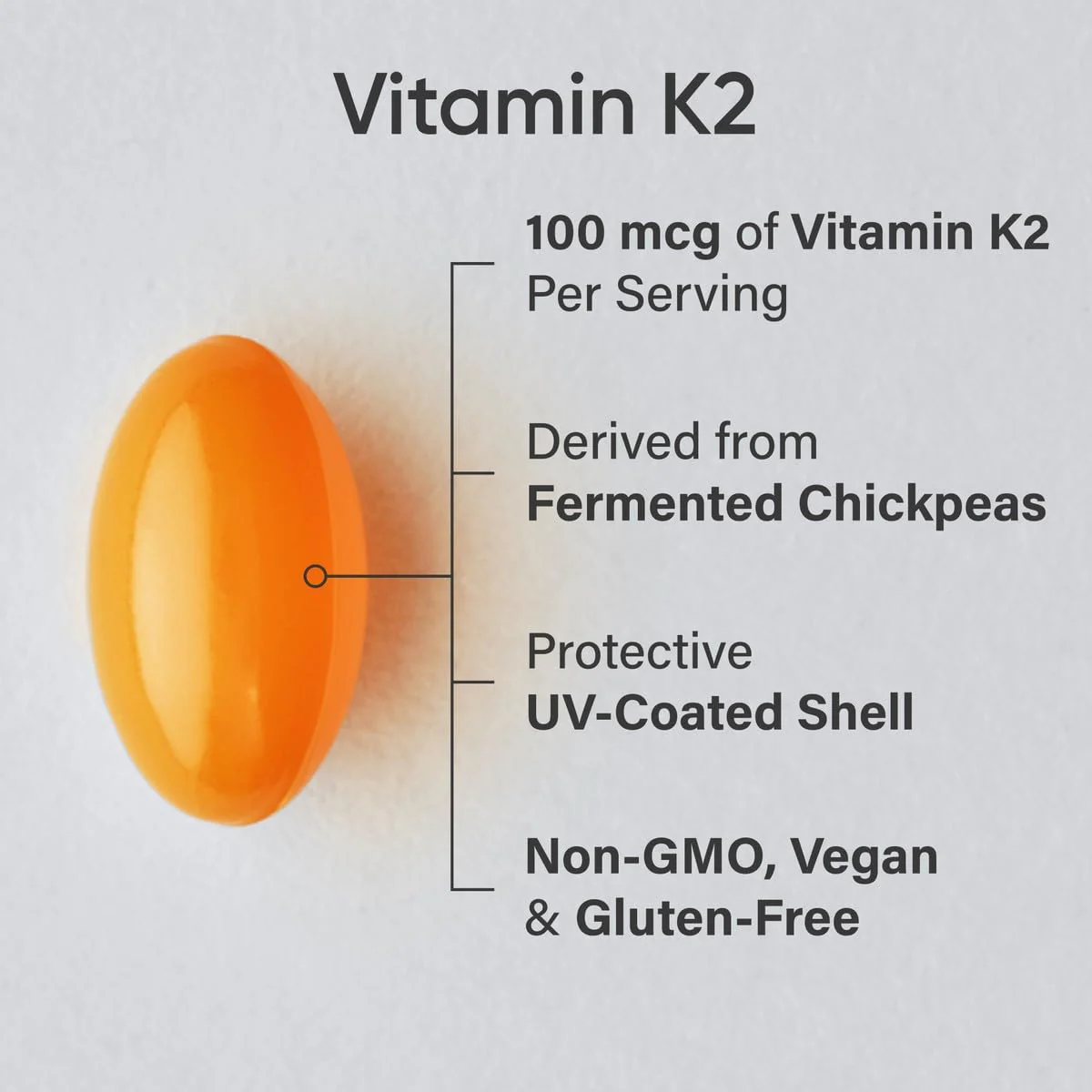 Sports Research® Vitamin K2 as MK-7 100mcg with Coconut MCT Oil - 60 Veggie Softgels (2 Month Supply) Vegan Certified, Non-GMO Verified, Gluten & Soy Free - Image 8