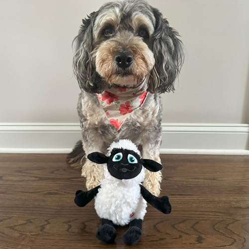 SPOT Baa Baa Black Sheep Plush Dog Toy - Cute and Cuddly Fleece Toy with Squeaker for Medium to Large Dogs and Puppies, 13in Black and White Lamb - Image 15