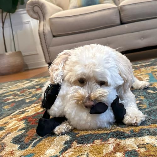SPOT Baa Baa Black Sheep Plush Dog Toy - Cute and Cuddly Fleece Toy with Squeaker for Medium to Large Dogs and Puppies, 13in Black and White Lamb - Image 6