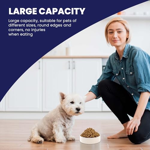 SPOT Ceramic Stoneware- Pet Bowl for Medium and Large Dogs, Classic Heavy Duty Non-Slip Ceramic Bowl for Food and Water - 7.5in Diameter - Image 9