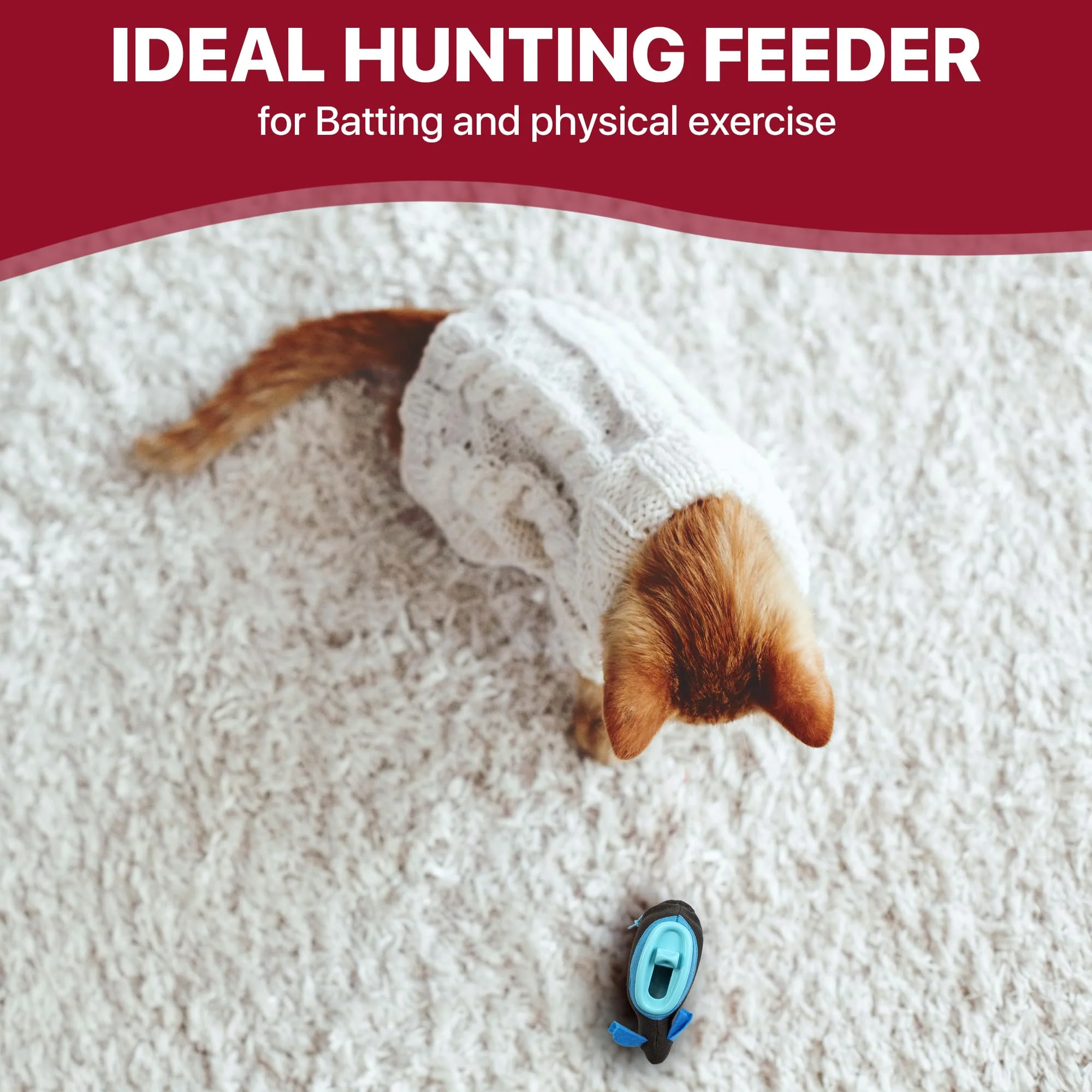 SPOT Doc and Phoebe's Cat Hunting Snacker - Interactive Indoor Treat Dispenser, Encourage Natural Instincts to Hunt, Provide Mental Stimulation, Solve Behavioral Problems & Obesity, Pack of 1 Mouse - Image 2