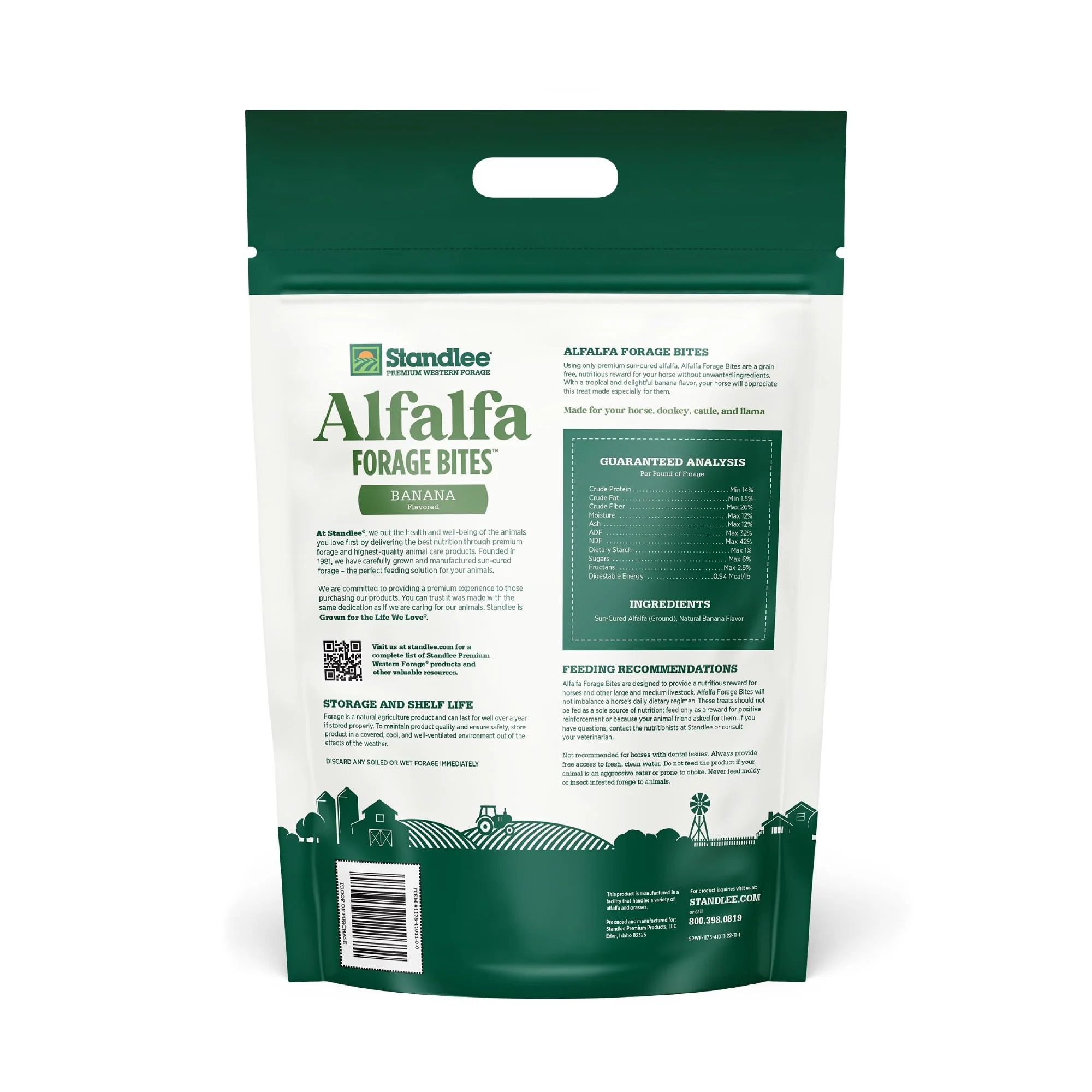 standlee Premium Western Forage Alfalfa Forage Bites, 5 Lb Bag (Banana) - Image 2