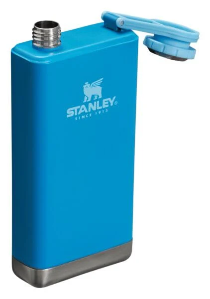 Stanley Adventure Pre-Party Flask 8 oz | Leakproof Hip Flask | Hinge Connected Never Lose Cap | Insulated Stainless Steel Liquor Container | BPA-Free | Azure - Image 5