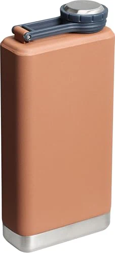 Stanley Adventure Pre-Party Flask 8 oz | Leakproof Hip Flask | Hinge Connected Never Lose Cap | Insulated Stainless Steel Liquor Container | BPA-Free | Toast - Image 4