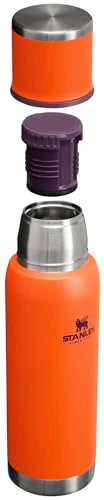 Stanley Adventure-To-Go Vacuum Bottle 1.1 qt | Wide Mouth with Leakproof Cup Lid | Keep Drinks Hot or Cold | Packable for Travel | Insulated Stainless Steel Thermal Bottle | BPA-Free | Tigerlily plum - Image 3