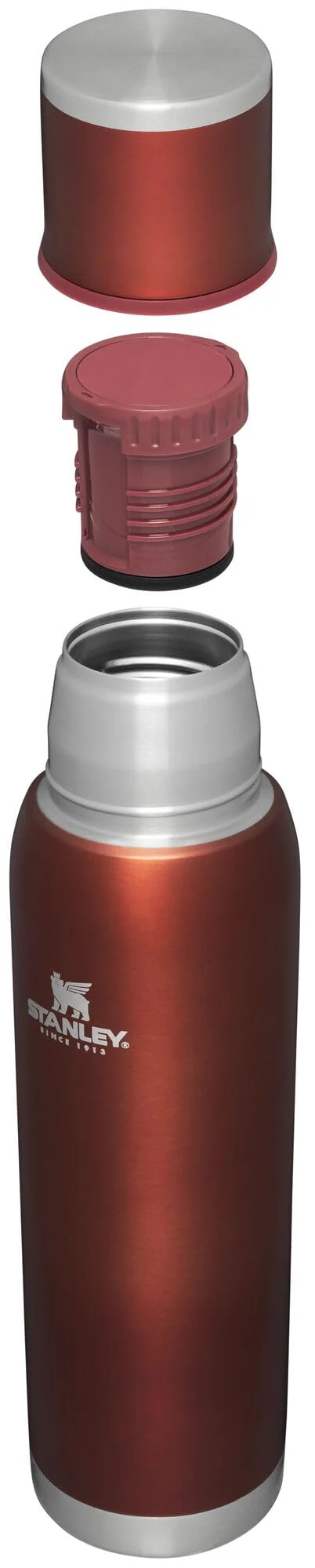 Stanley Adventure-To-Go Vacuum Bottle 1.4 qt | Wide Mouth with Leakproof Cup Lid | Keep Drinks Hot or Cold | Packable for Travel | Insulated Stainless Steel Thermal Bottle | BPA-Free | Clay Glow - Image 5