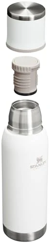 Stanley Adventure-To-Go Vacuum Bottle 25 oz | Wide Mouth with Leakproof Cup Lid | Keep Drinks Hot or Cold | Packable for Travel | Insulated Stainless Steel Thermal Bottle | BPA-Free | Frost White - Image 5