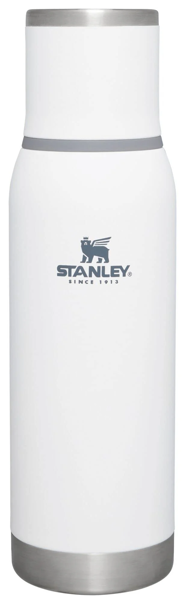 Stanley Adventure-To-Go Vacuum Bottle 25 oz | Wide Mouth with Leakproof Cup Lid | Keep Drinks Hot or Cold | Packable for Travel | Insulated Stainless Steel Thermal Bottle | BPA-Free | Polar