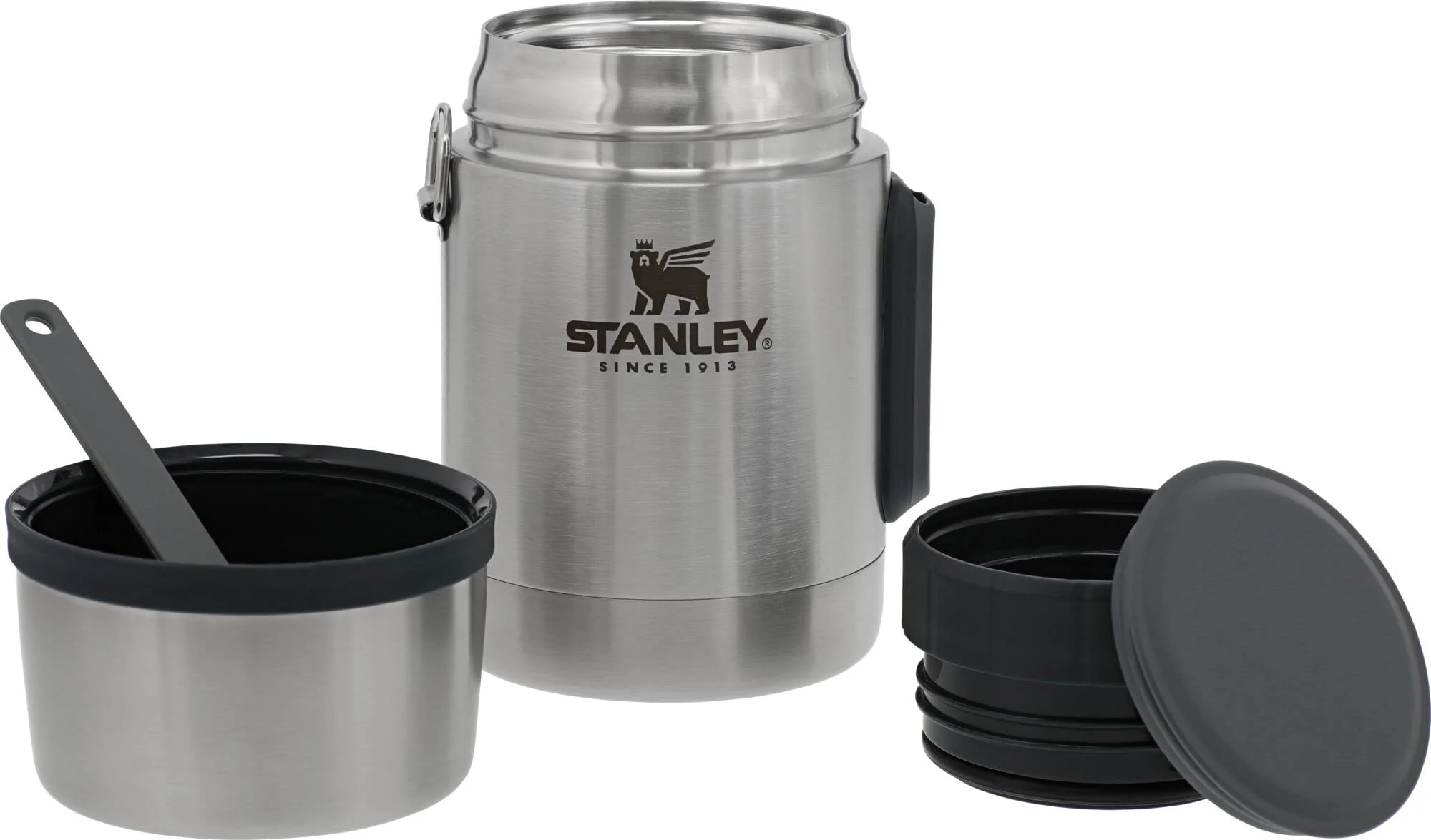 STANLEY Classic Food Jar and Spork 18 oz | Vacuum Insulated Food Container | Wide Mouth Screw On Lid | Packable for Travel | Stainless Steel with Leakproof Lid | BPA-Free | Stainless Steel - Image 7