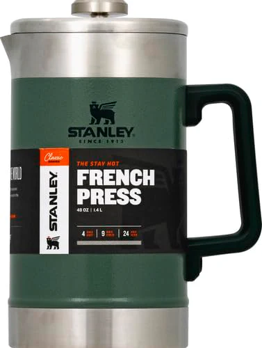 STANLEY Classic Stay-Hot French Press Coffee Maker 48 oz | 5 Minute Brew, 4 Hours Hot | Mesh Filter for Coffee Grounds | Insulated Stainless Steel French Press | BPA-Free | Hammertone Green - Image 10
